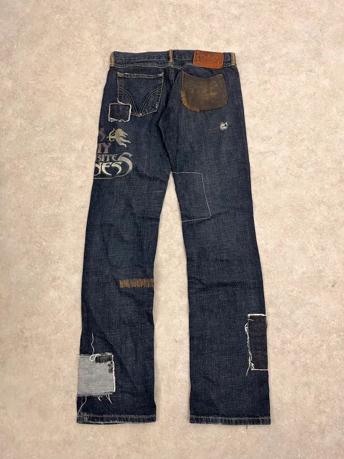 Dolce & Gabbana AW2006 Dolce & Gabbana Abstract Blue Rebel Denim Jeans Size US 31 - 9 Thumbnail