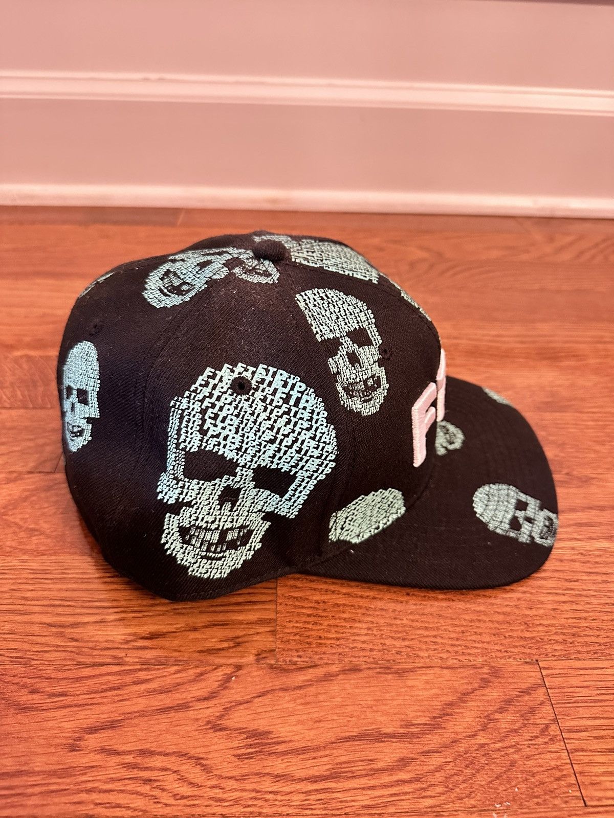 Fuck The Population FTP Skull Fitted Hat Black Size 8 Size ONE SIZE - 4 Thumbnail