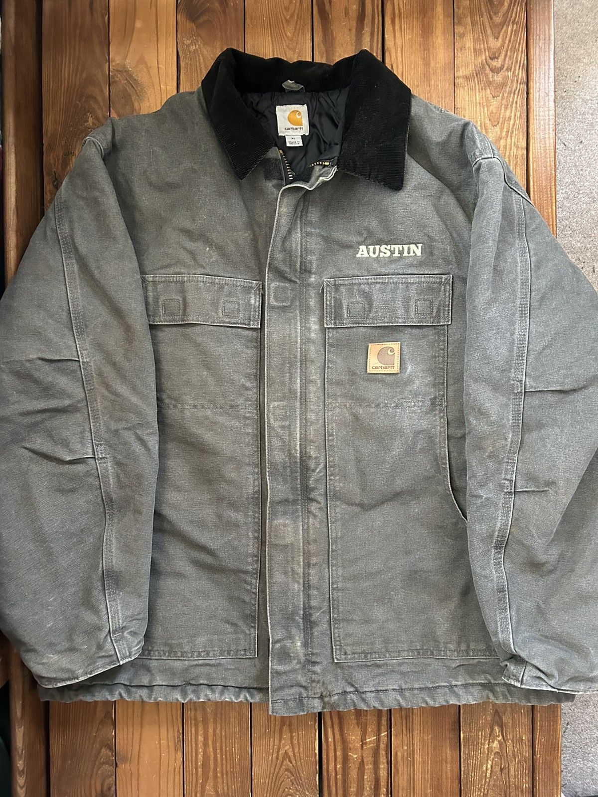 image of Carhartt Grey Chore Ranch Jacket Coat, Men's (Size XL)