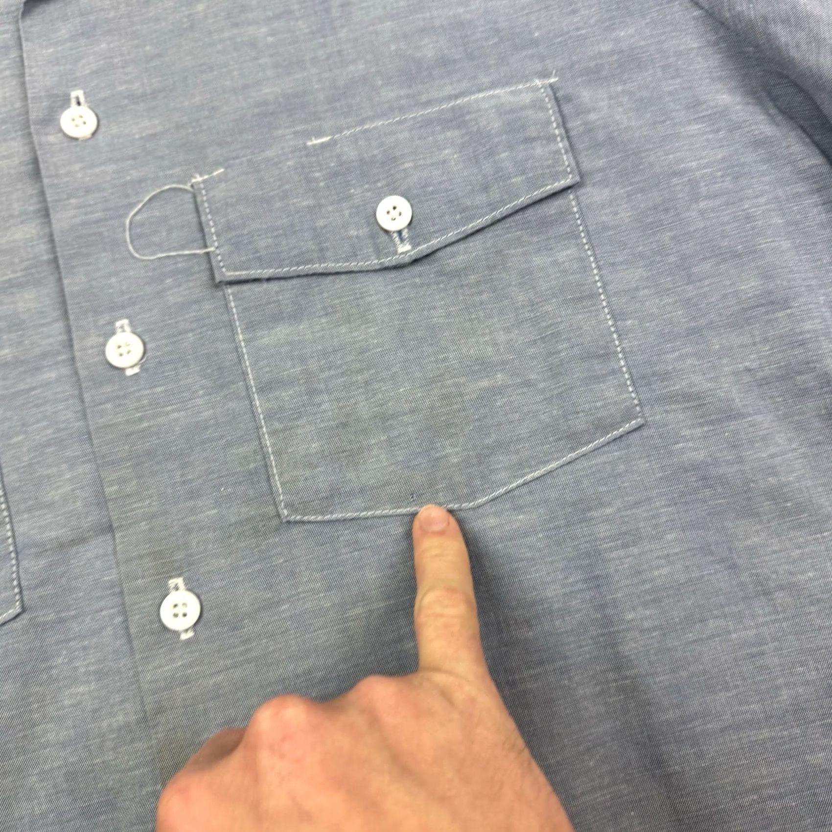 Dickies VINTAGE Dickies Workwear Button Up Shirt Adult Large Blue Cotton, Polyester, Solid, 90s Grunge, Workwear, Dickies, 90s, Mens, Button-Up, Short Sleeve Size US L / EU 52-54 / 3 - 4 Thumbnail