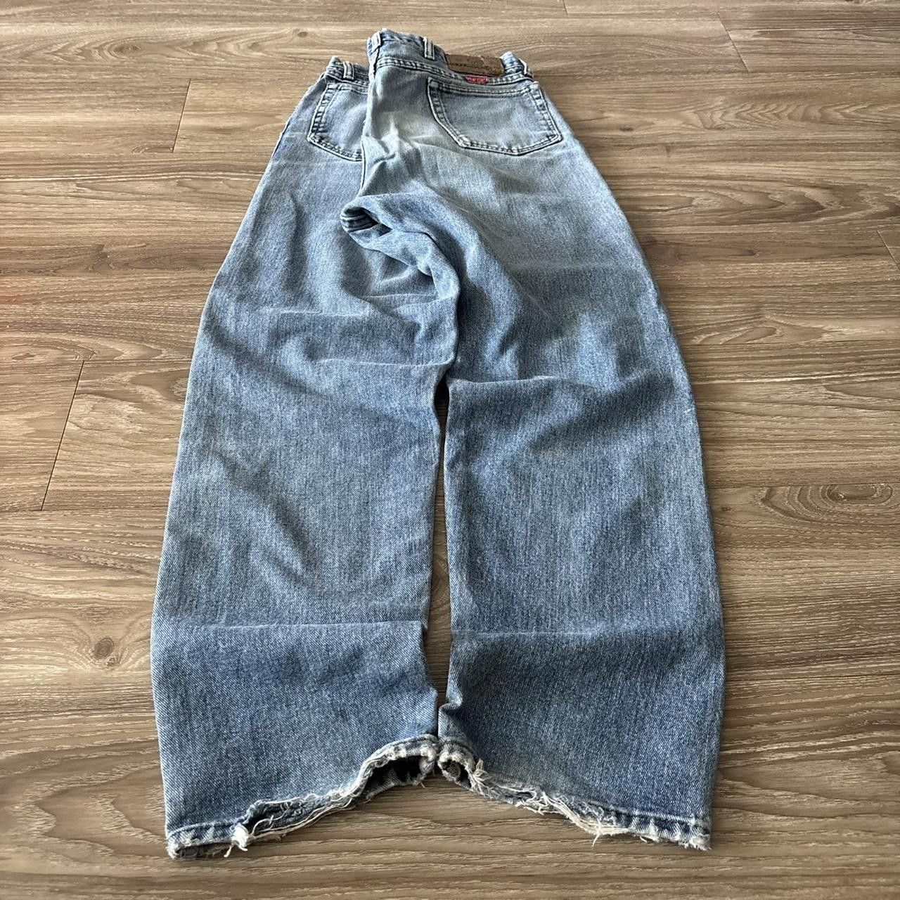 Japanese Brand Crazy Vintage 90s Grunge Distressed Faded Denim Jeans! 33x30 Size US 33 - 4 Thumbnail
