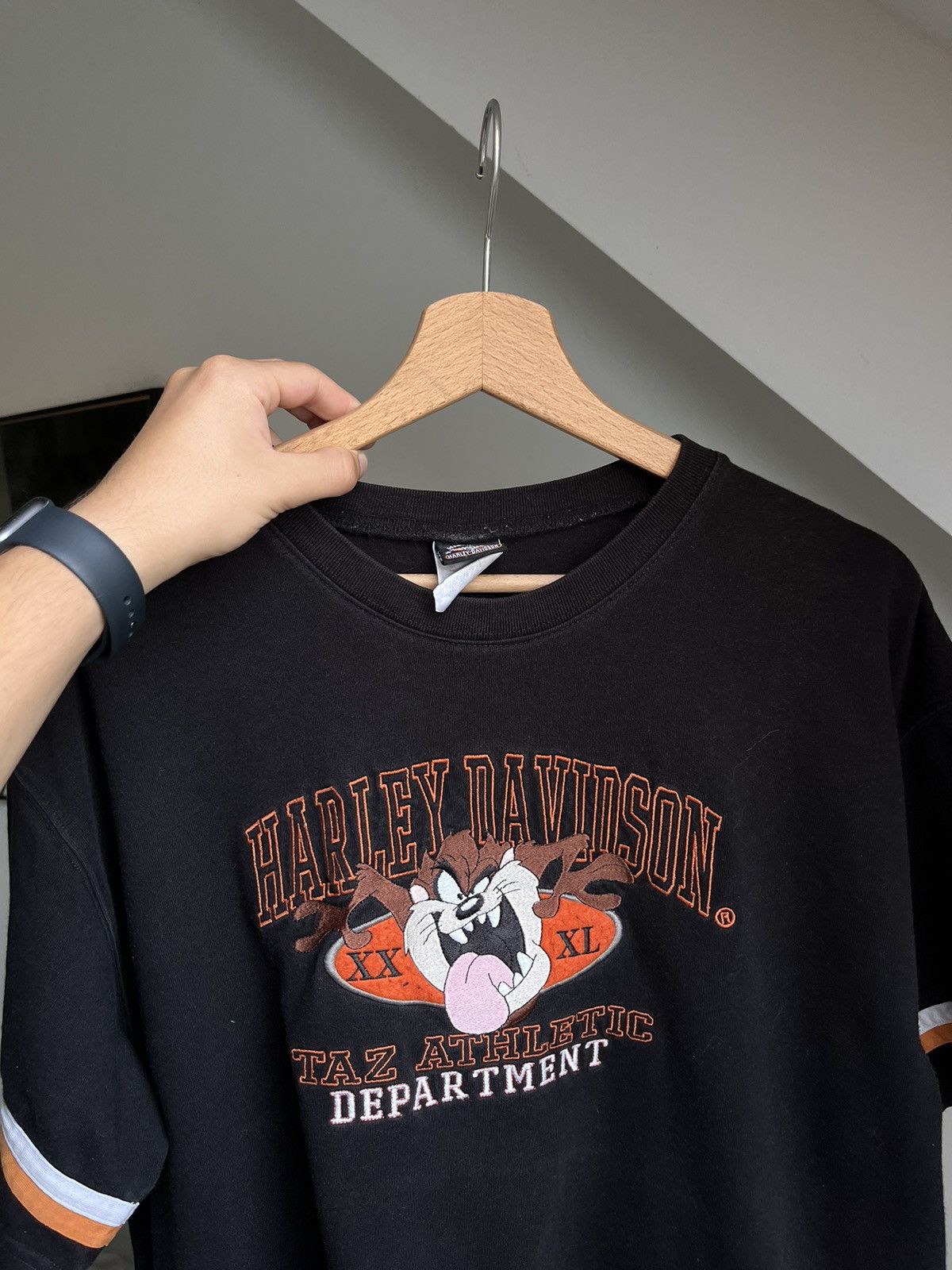 Harley Davidson × Vintage × Warner Bros Vintage Harley Davidson Warner Bros Taz Cartoon Tee Y2K Size US M / EU 48-50 / 2 - 4 Thumbnail