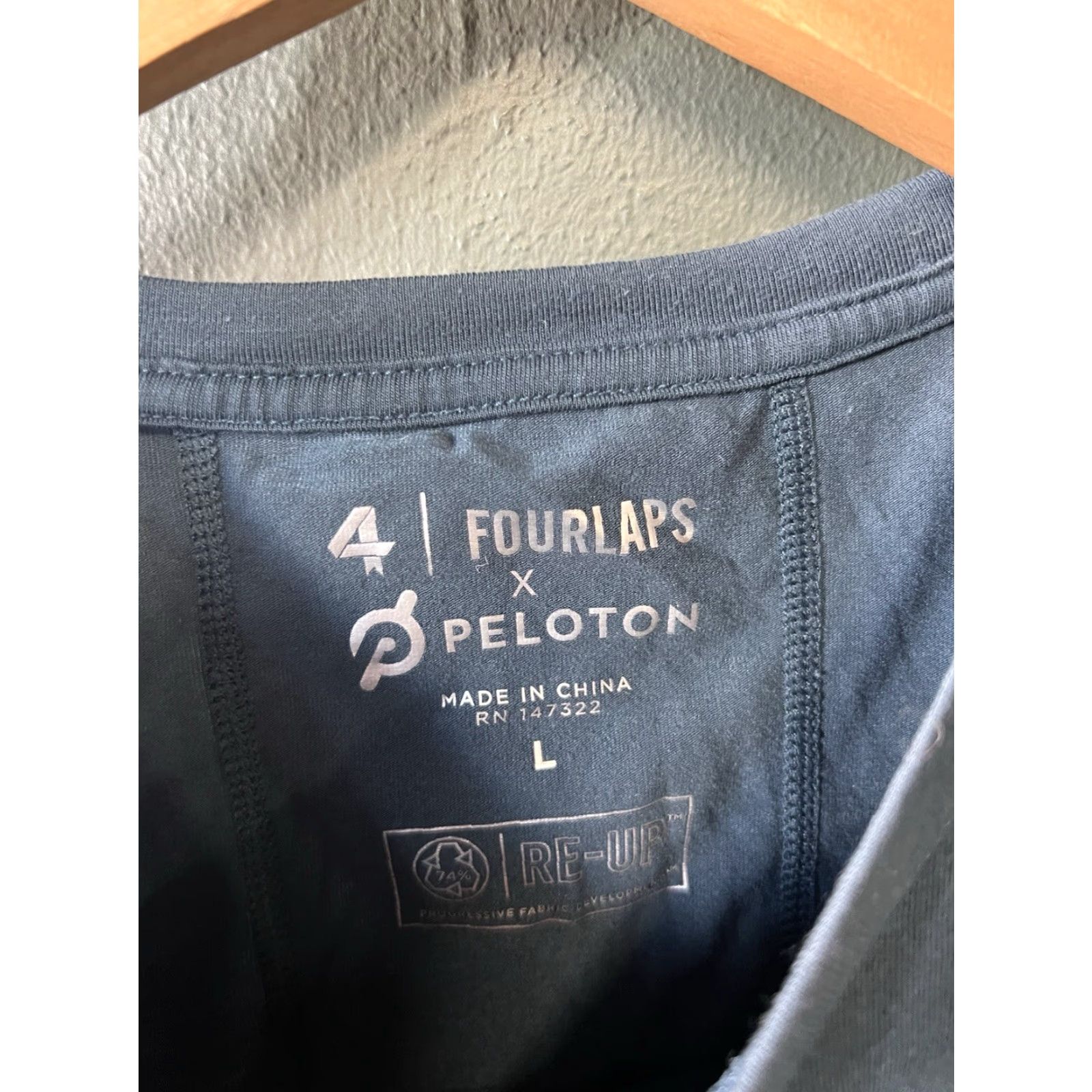 Vintage Fourlaps x Peloton Mens Blue Short Sleeve Athletic Shirt Size L Size US L / EU 52-54 / 3 - 3 Thumbnail