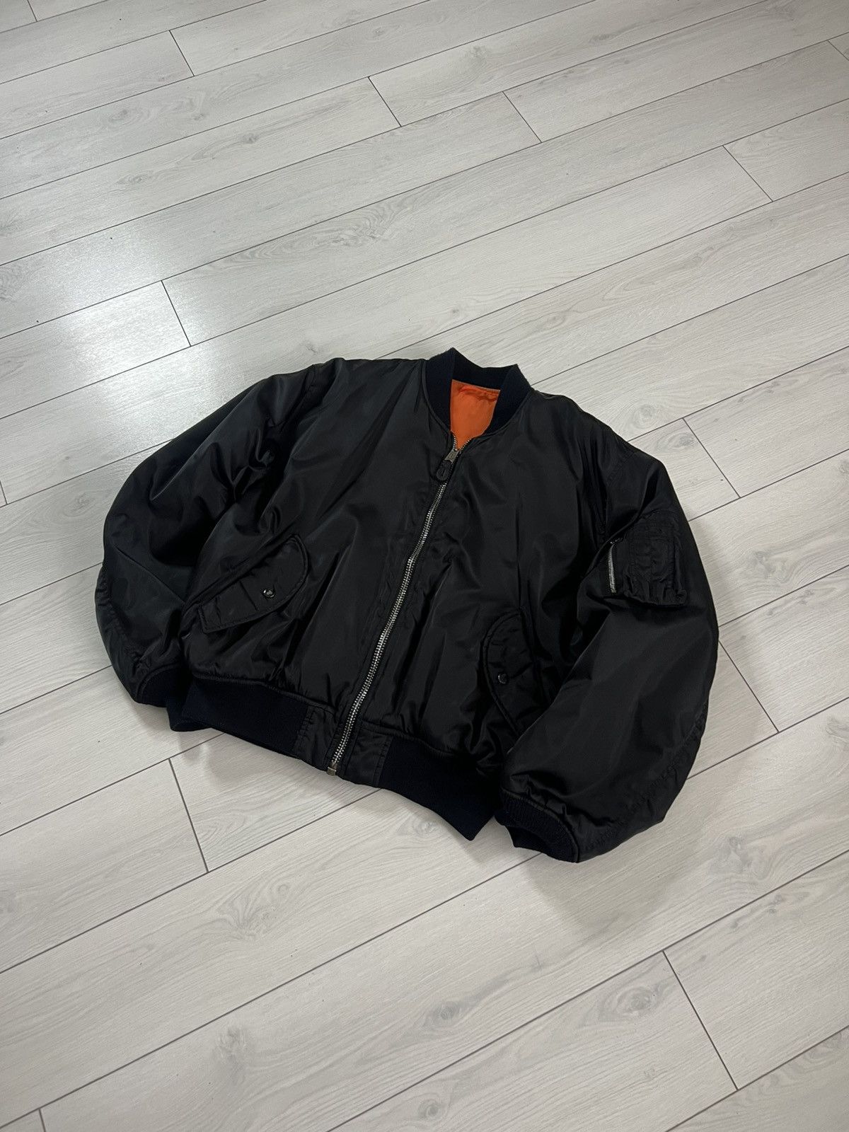 Vintage Retro MA-1 Bomber Jacket In Millitary Green Aviator Size US M / EU 48-50 / 2 - 1 Thumbnail