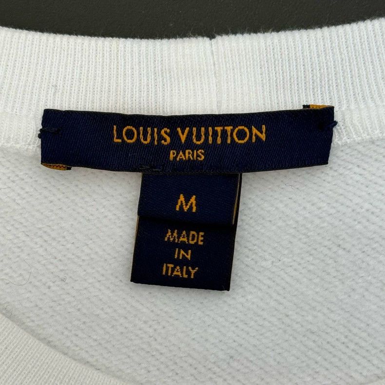 Louis Vuitton Louis Vuitton White classic logo cropped sweatshirt 2505-Ne Size M / US 6-8 / IT 42-44 - 5 Thumbnail