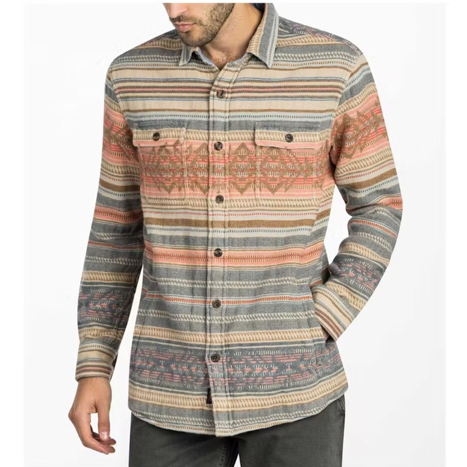 Faherty Faherty Durango CPO Workshirt Neskowin MED Southwest Aztec Size US M / EU 48-50 / 2 - 4 Thumbnail