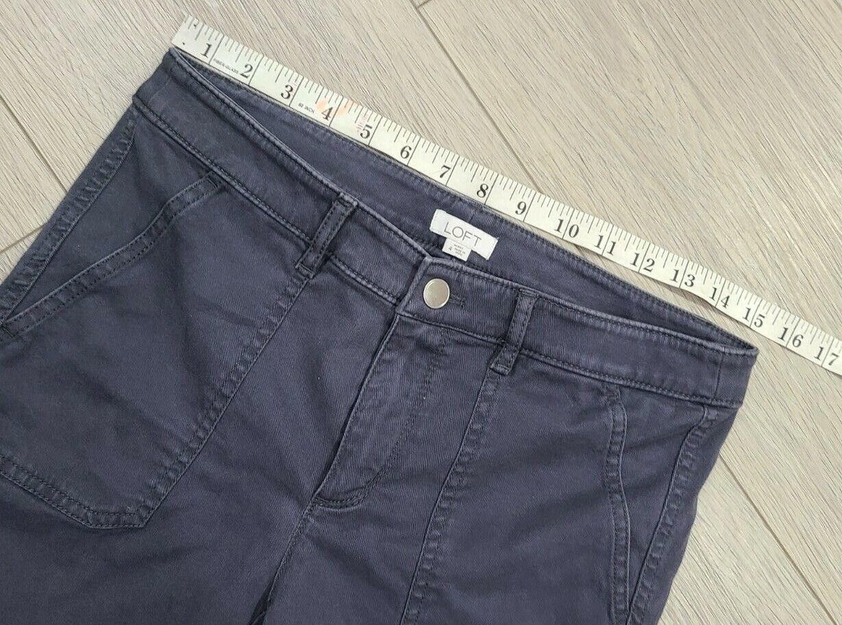 Designer Ann Taylor Loft Pants Size 4 Grey Skinny dress pants career Size 27" / US 4 / IT 40 - 3 Thumbnail