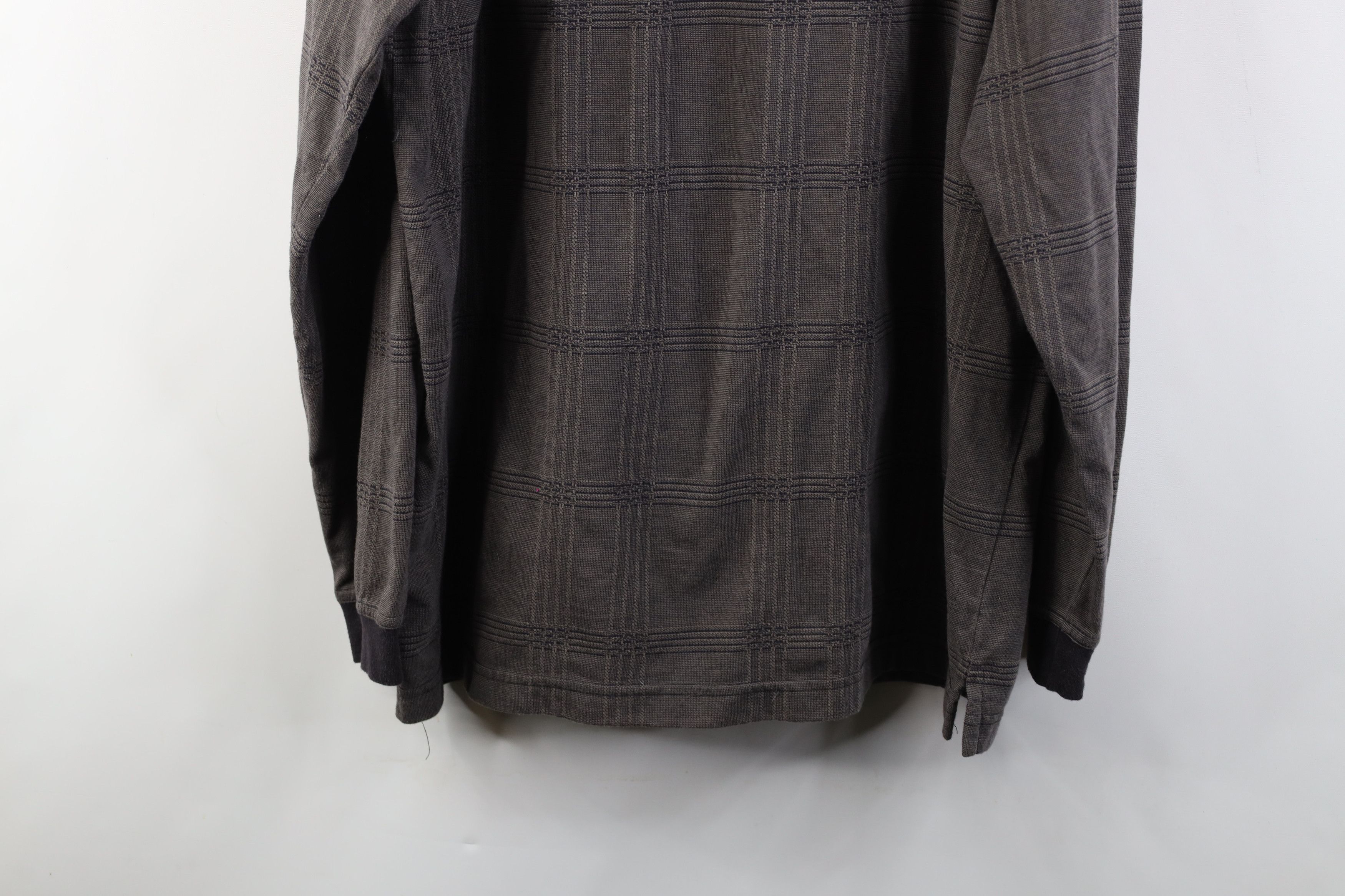 Vintage Vintage 90s Streetwear Long Sleeve Rugby Polo Shirt Plaid Size US XL / EU 56 / 4 - 12 Thumbnail