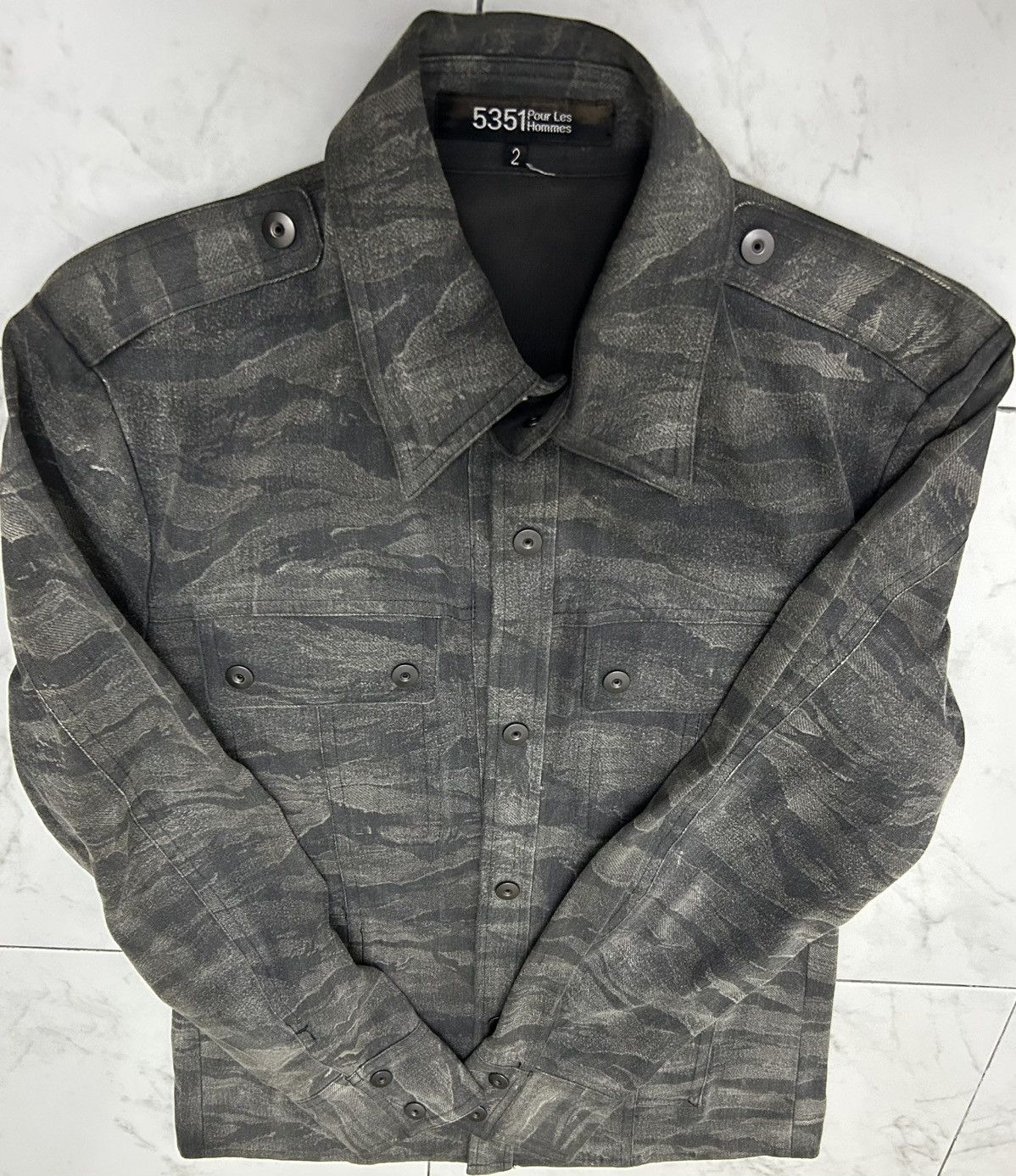 5351 POUR LES HOMMES 5351 POUR LESS HOMMES DOUBLE BREASTED JACKET TIGER STRIPE Size US M / EU 48-50 / 2 - 10 Thumbnail