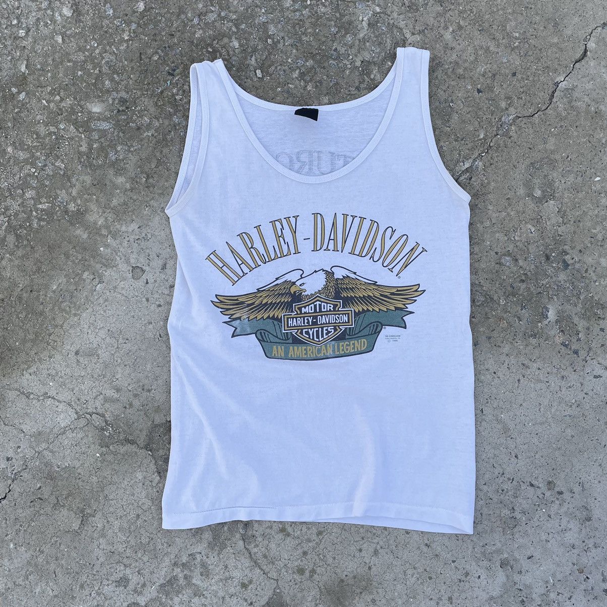 Harley Davidson × Vintage Vintage Sleeveless Harley Davidson 3D EMBLEM 90s USA Size US M / EU 48-50 / 2 - 1 Thumbnail