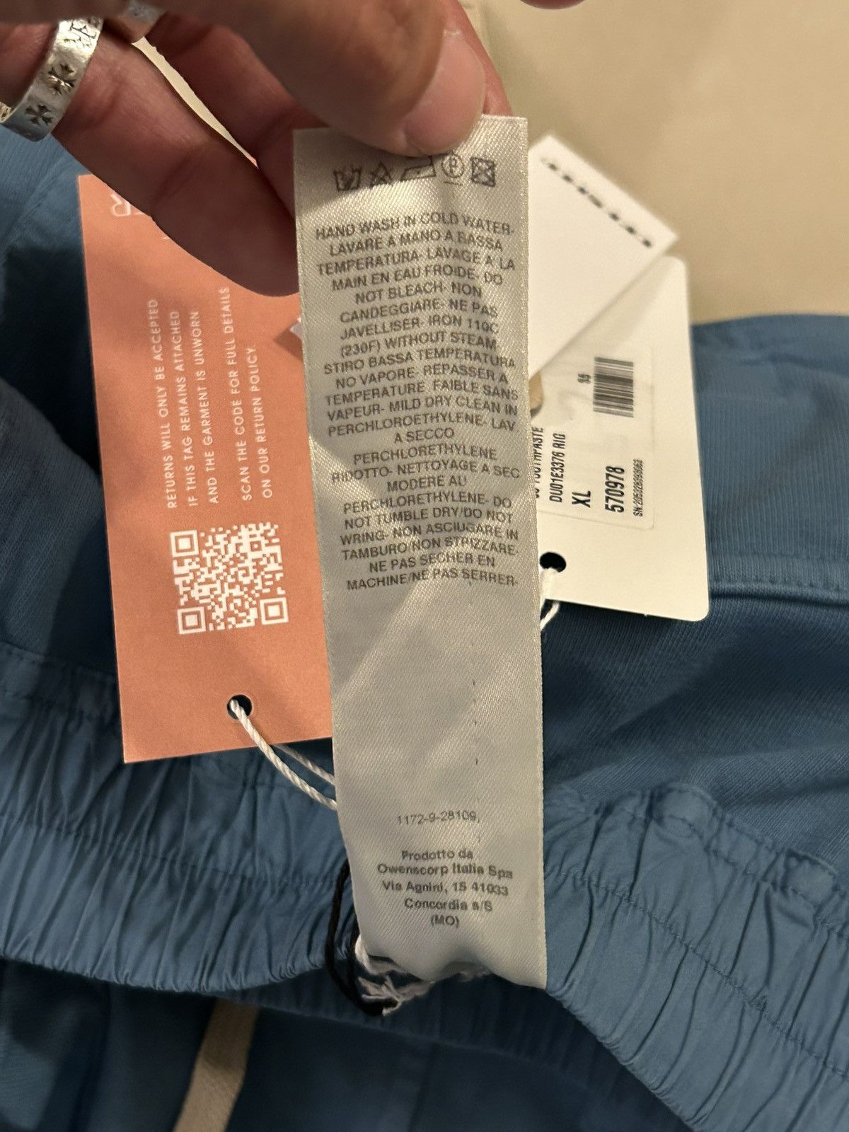 Rick Owens Drkshdw Rick Owens Toothpaste/ Blue Creatch Sweatpants Size US 37 - 4 Thumbnail