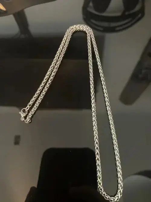 Jewelry Stainless Steel Wheat Chain 3Mm - 20 Inch in Silver, Men's