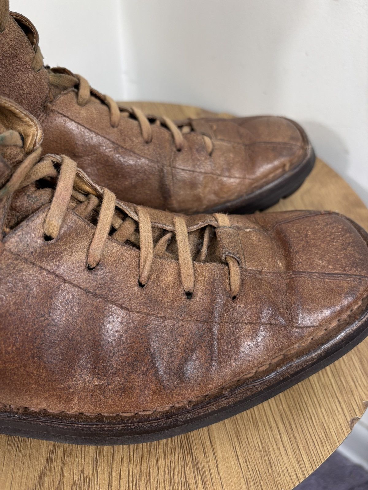 Bally Bally BearthTrek Men’s Distressed Leather Combat Boots Size US 8.5 / EU 41-42 - 6 Thumbnail