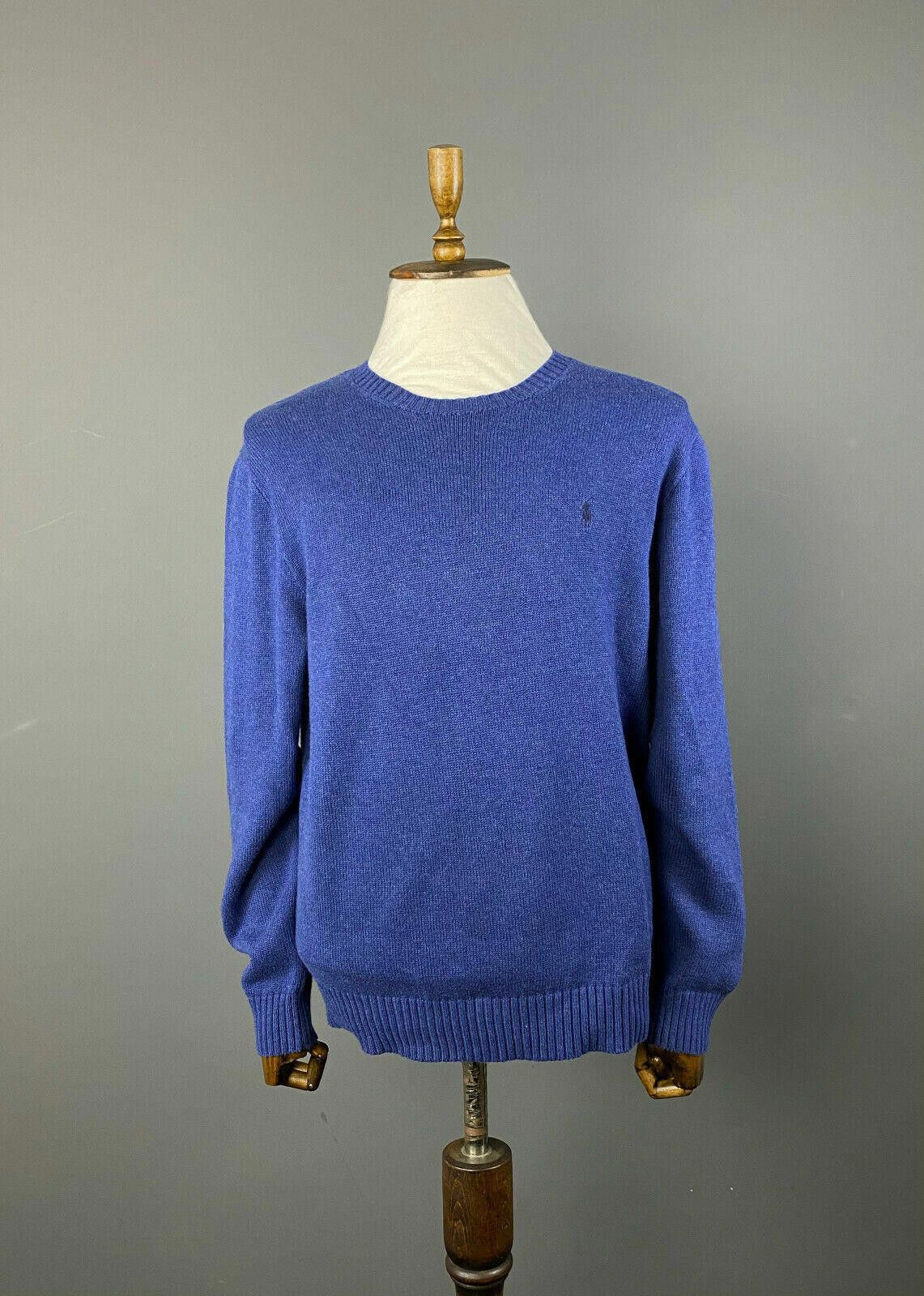 Polo Ralph Lauren Men Polo Ralph Lauren Blue Crew Neck Knit Sweater Size XL Size US XL / EU 56 / 4 - 1 Thumbnail