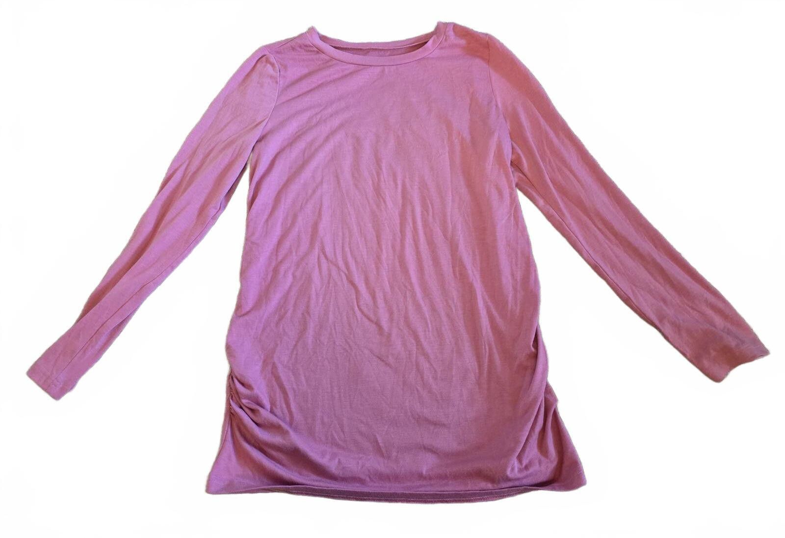 Other Pink Maternity Long Sleeve Ruched Side Button Top Small Size S / US 4 / IT 40 - 2 Thumbnail
