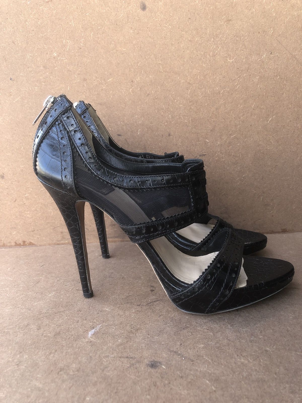 Christian Dior Monsieur Christian Dior Black Calfskin Leather Women’s Heels Size 40 Size US 10 / IT 40 - 3 Thumbnail