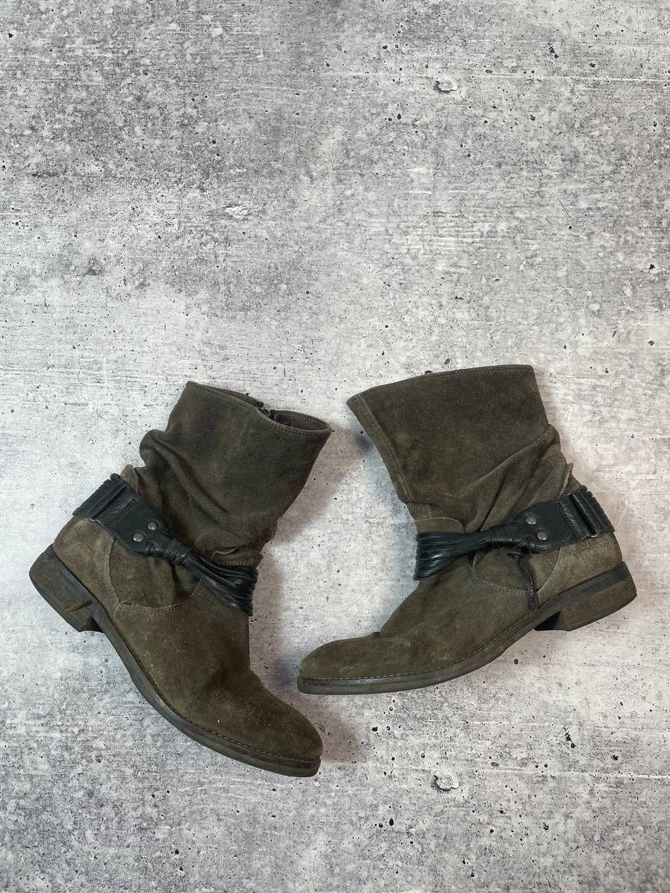A.S.98 Vintage Lab Artigiana AS98 Style Suede Ankle Belt Boots Y2K Size US 9 / IT 39 - 2 Thumbnail