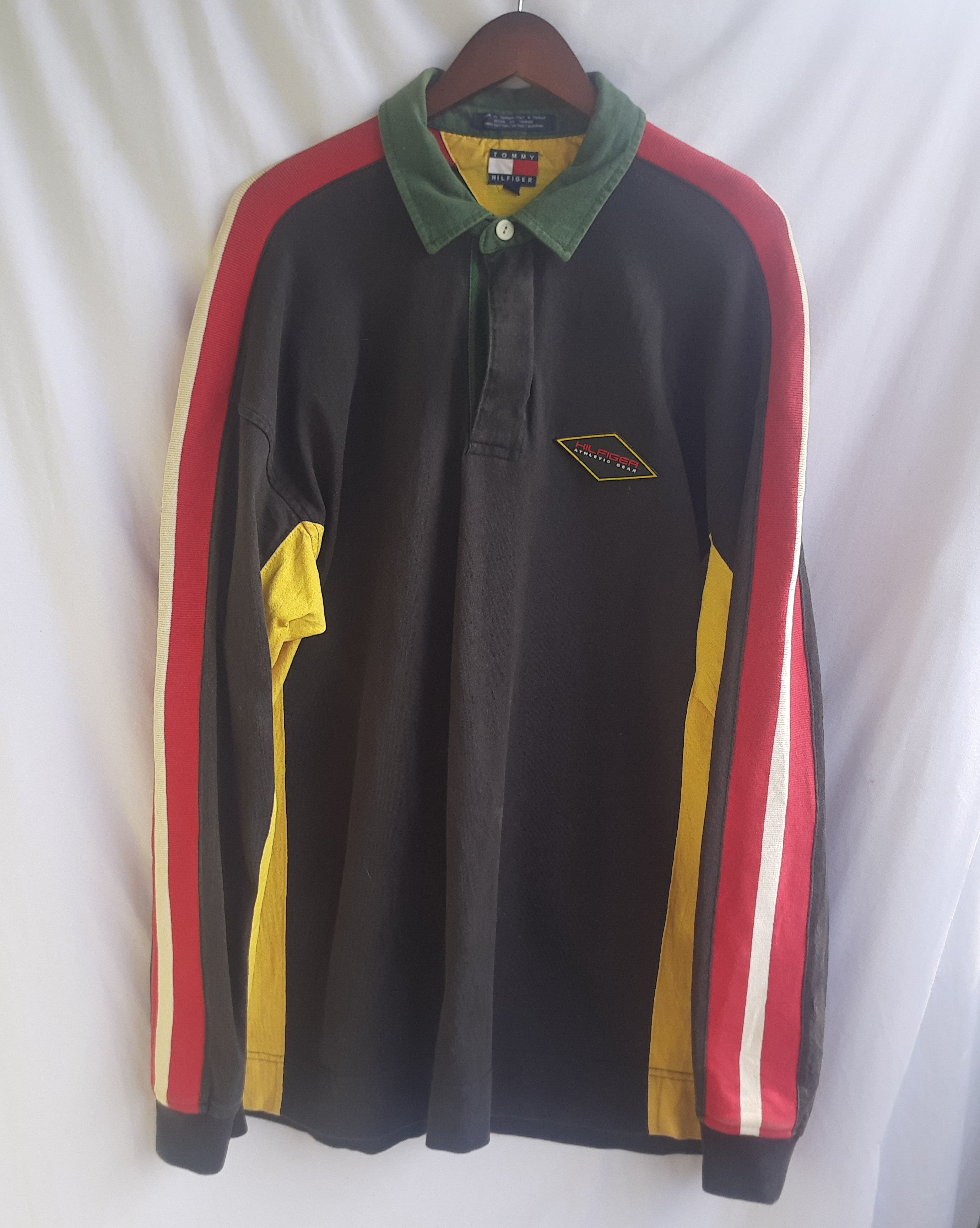Tommy Hilfiger 90s TOMMY HILFIGER Rugby Heavy Polo Shirt Long Sleeve Size US XL / EU 56 / 4 - 1 Thumbnail