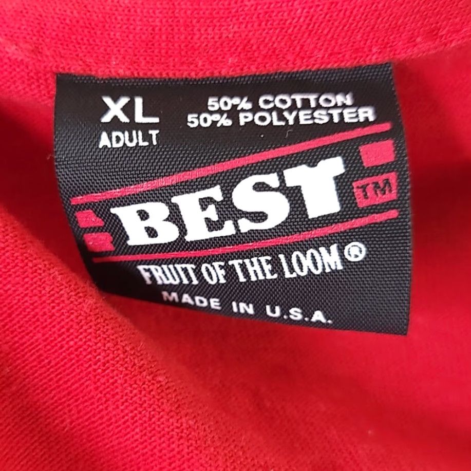Fruit Of The Loom VINTAGE Fountain Martial Arts Academy T Shirt Mens XL Red 90s Yin Yang USA Size US XL / EU 56 / 4 - 7 Thumbnail