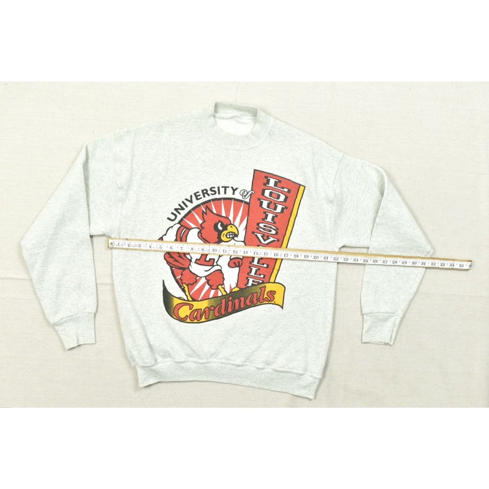 Vintage VINTAGE University of Louisville Cardinals Pullover Sweatshirt Gray L Men Regular Size Stain Logo Shirt Sweater Winter Fall Size US L / EU 52-54 / 3 - 8 Thumbnail