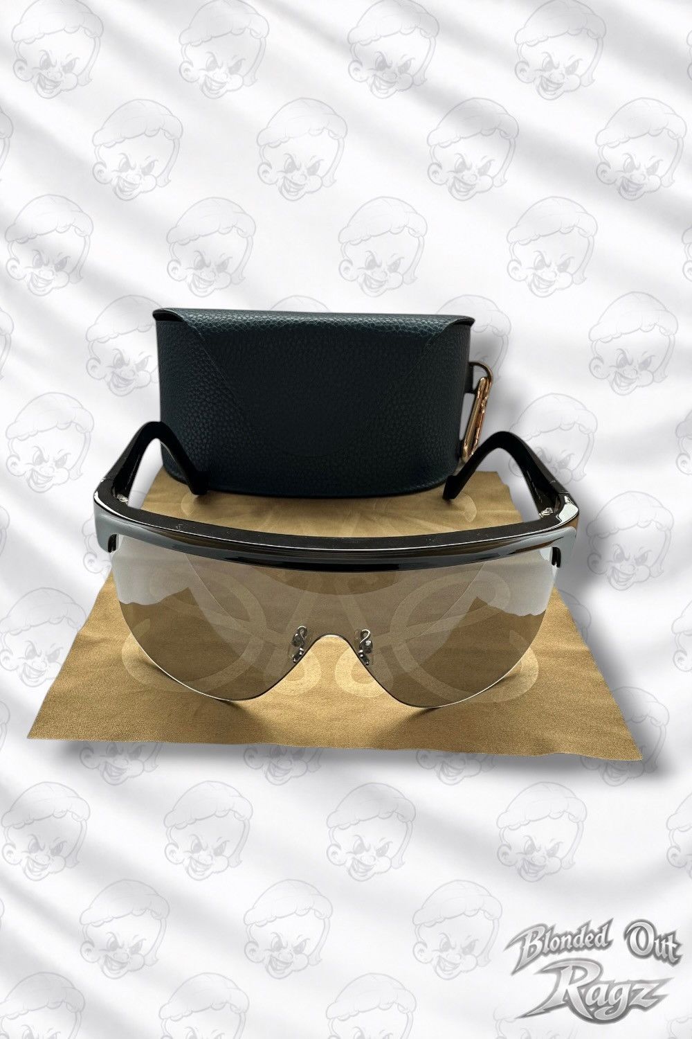 Loewe Loewe Mask Oversized Black Unisex Sunglasses LW40034U Size ONE SIZE - 2 Thumbnail