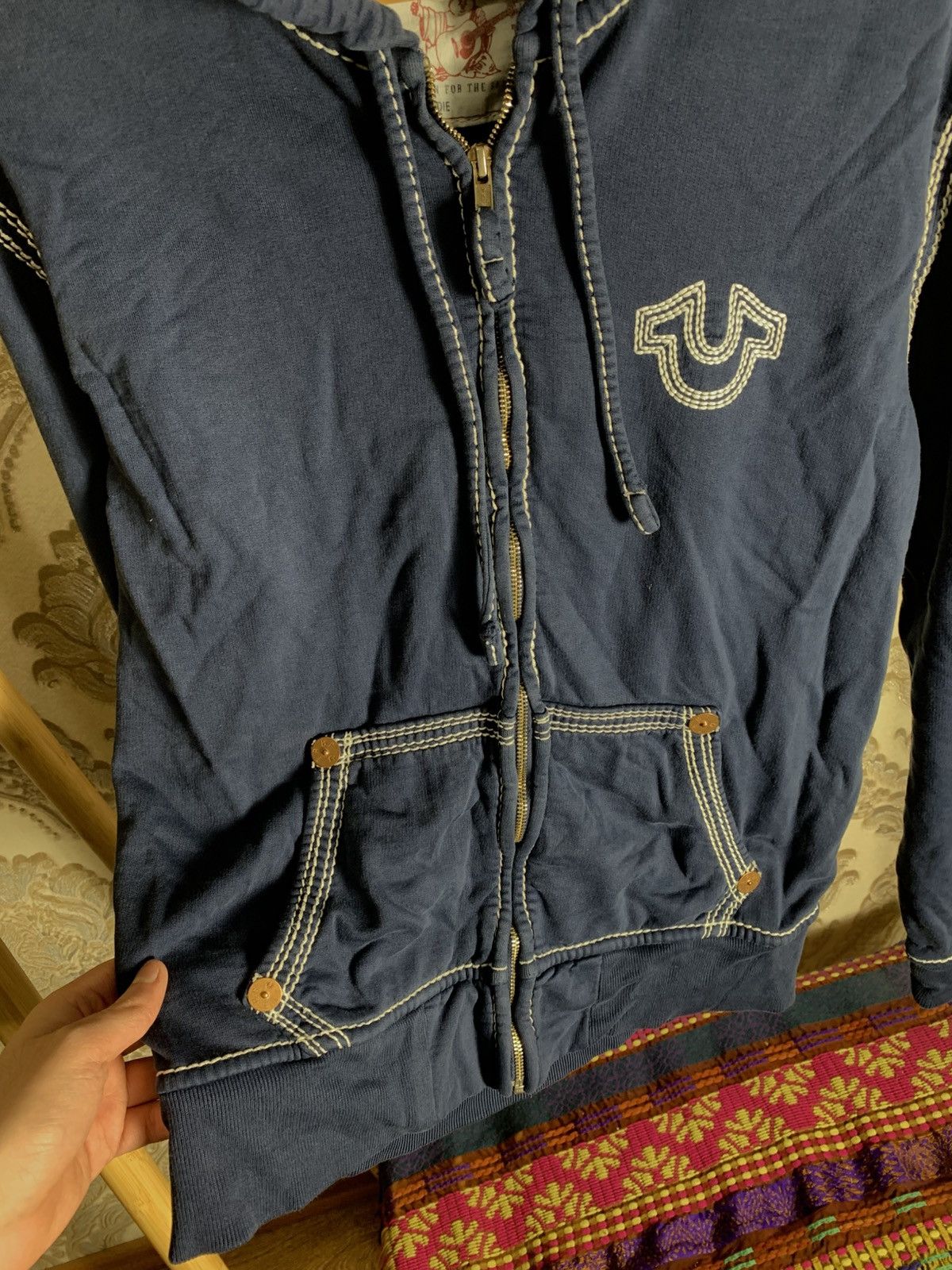 True Religion VINTAGE TRUE RELIGION ZIP HOODIE JACKET JAPAN STYLE Y2K 90s Size US L / EU 52-54 / 3 - 3 Thumbnail