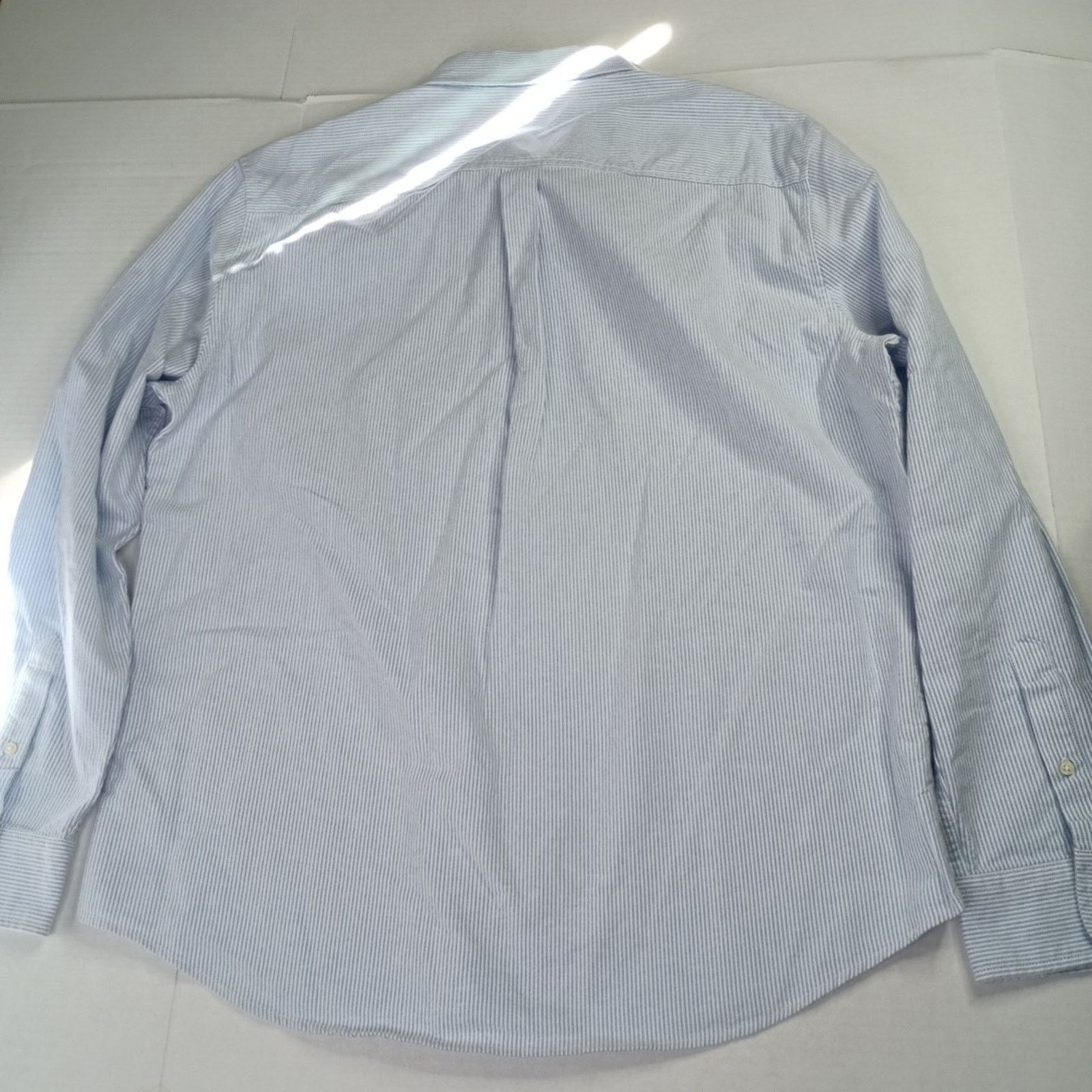Chaps Chaps Seacoast Oxford Woven Shirt Mens XL Blue White Striped Size US XL / EU 56 / 4 - 8 Thumbnail
