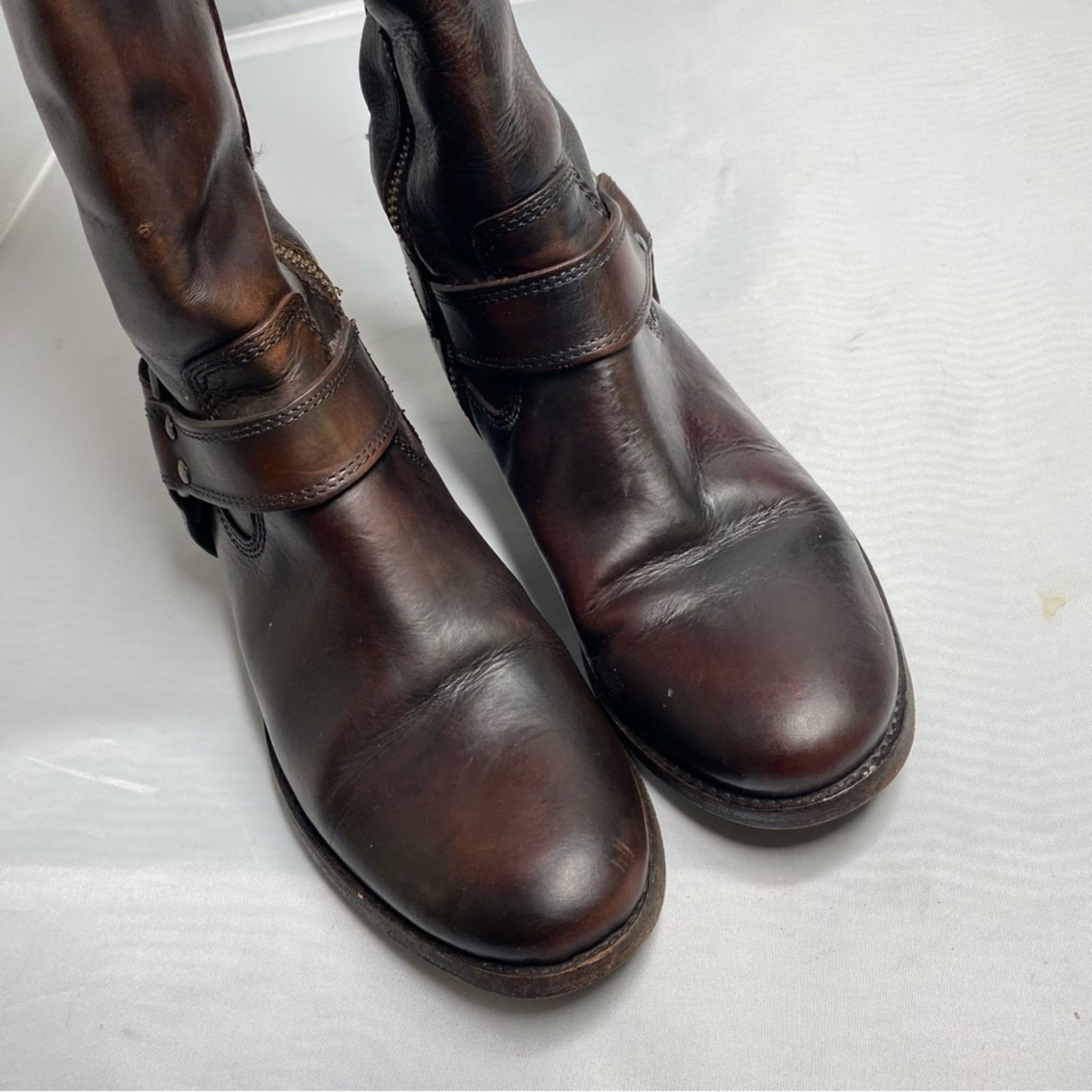 Frye Frye Melissa Harness Inside Zip Tall Riding Boot Moto 5.5 Size US 5.5 / IT 35.5 - 2 Thumbnail