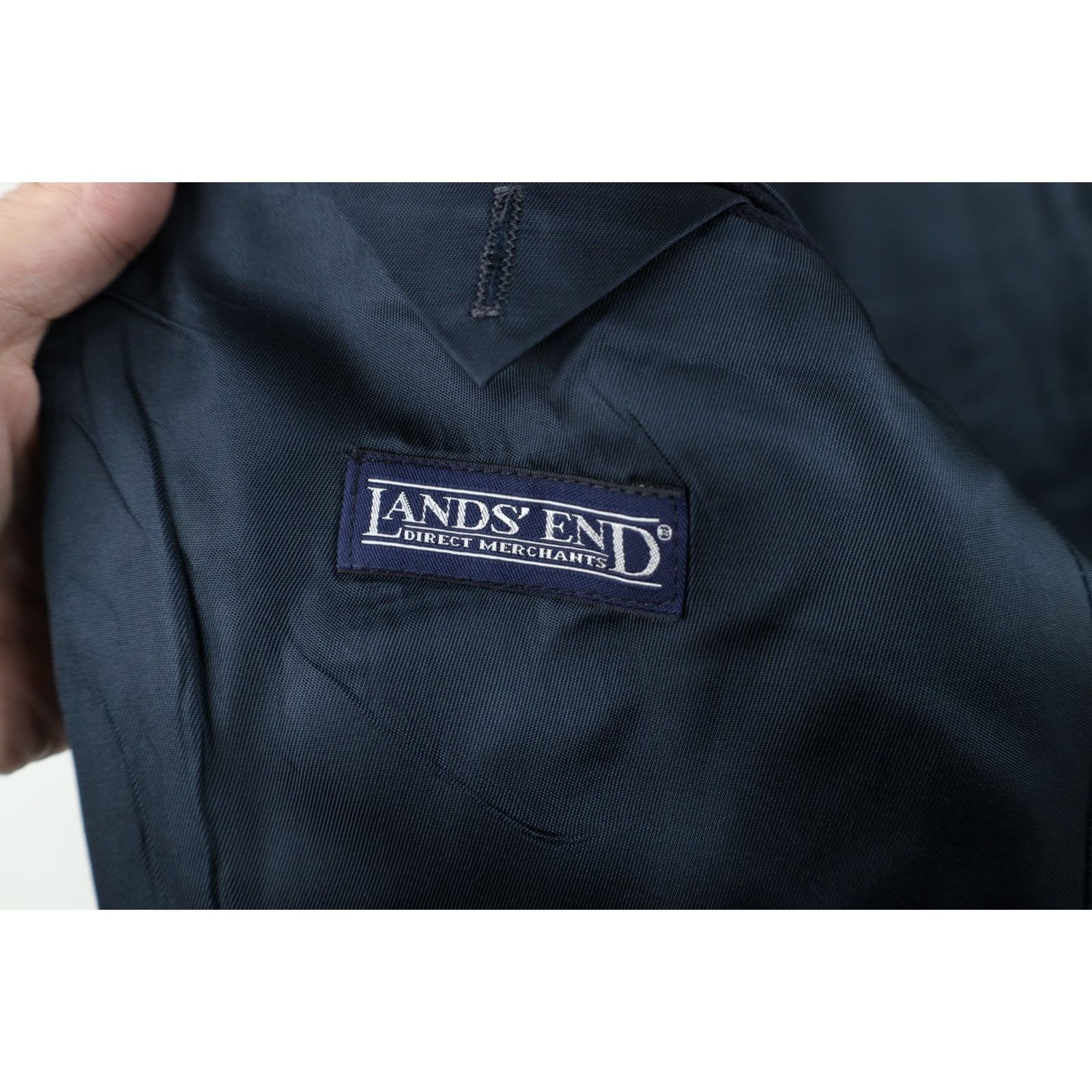 Lands' End Vintage 90s Lands End Linen Blend Suit Coat Blazer Jacket Size 44S - 12 Thumbnail