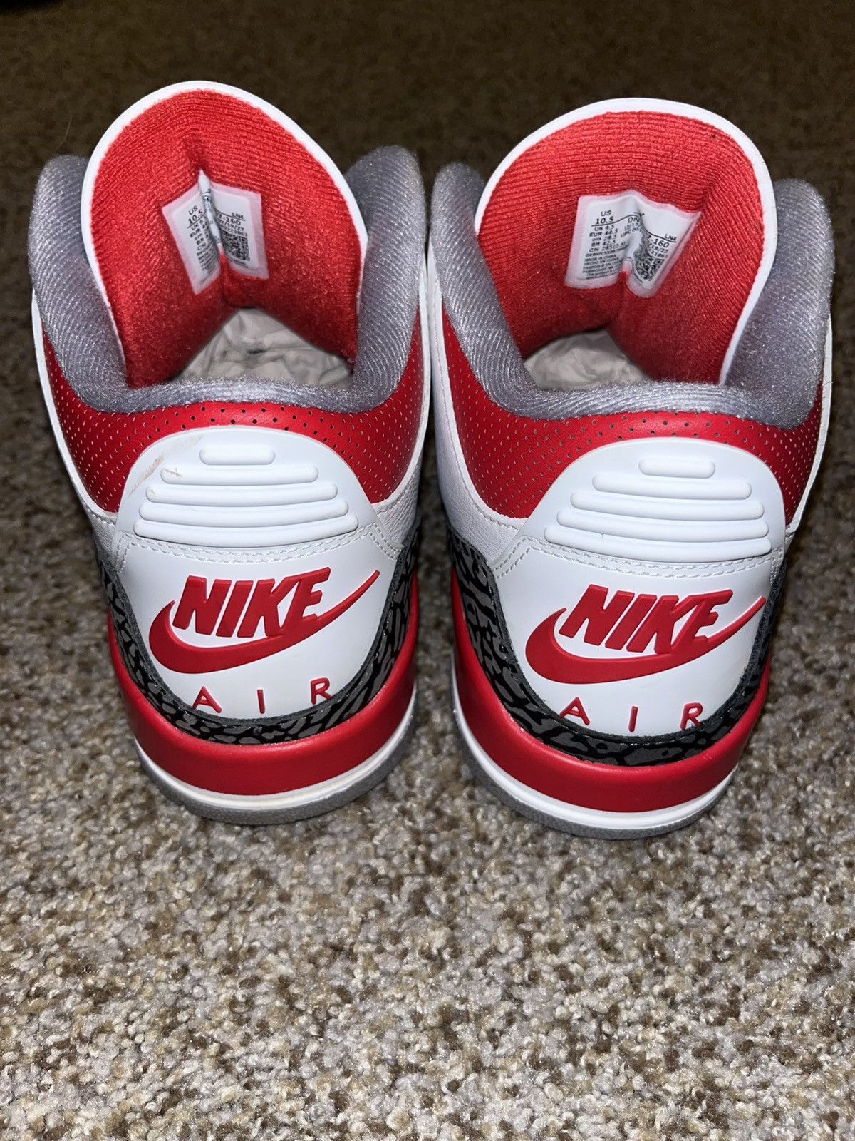Jordan Brand Air Jordan 3 Retro Fire-Red Size US 10.5 / EU 43-44 - 3 Thumbnail