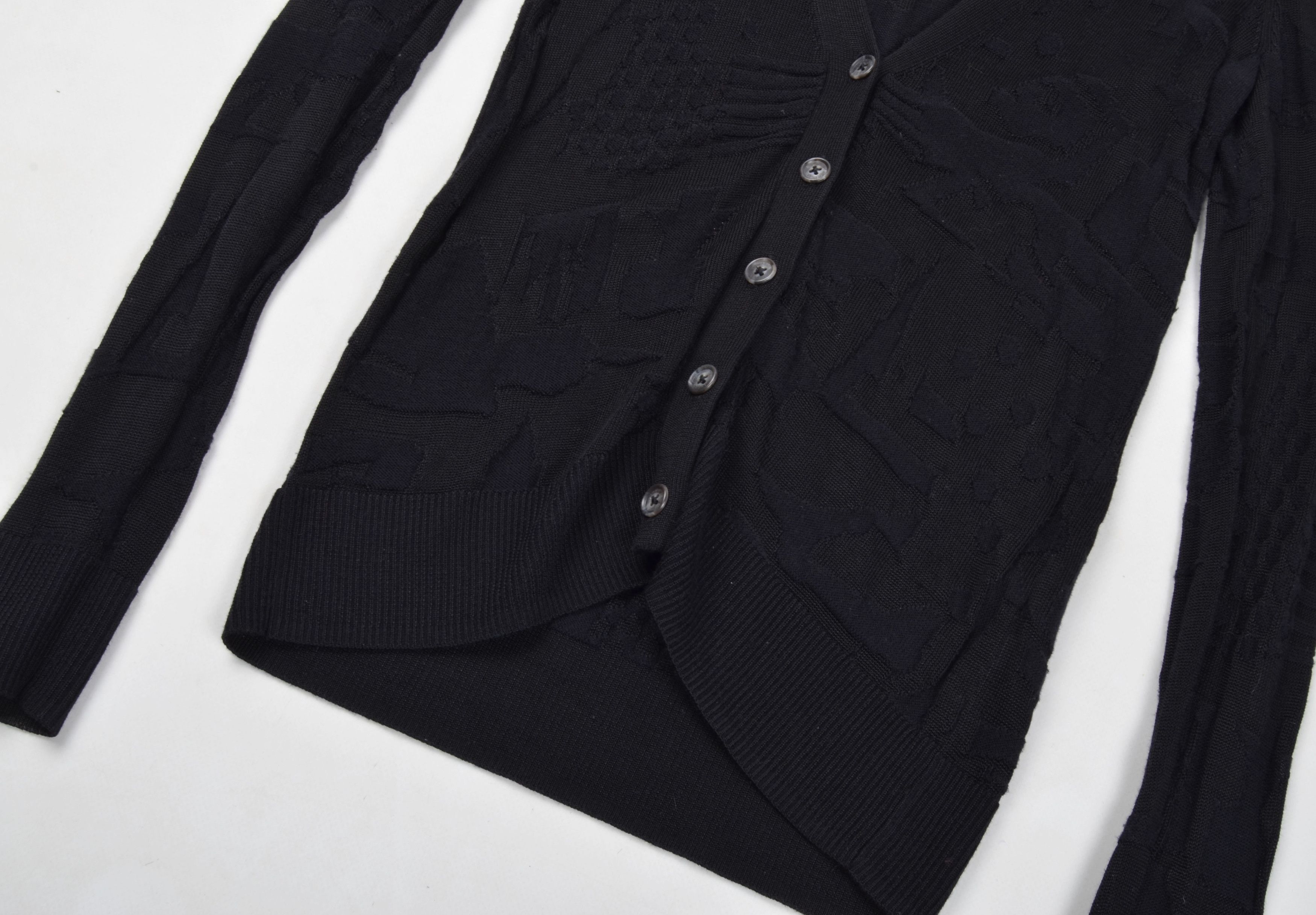 Armani Exchange Armani Exchange Textured Black Cardigan Size S / US 4 / IT 40 - 6 Thumbnail