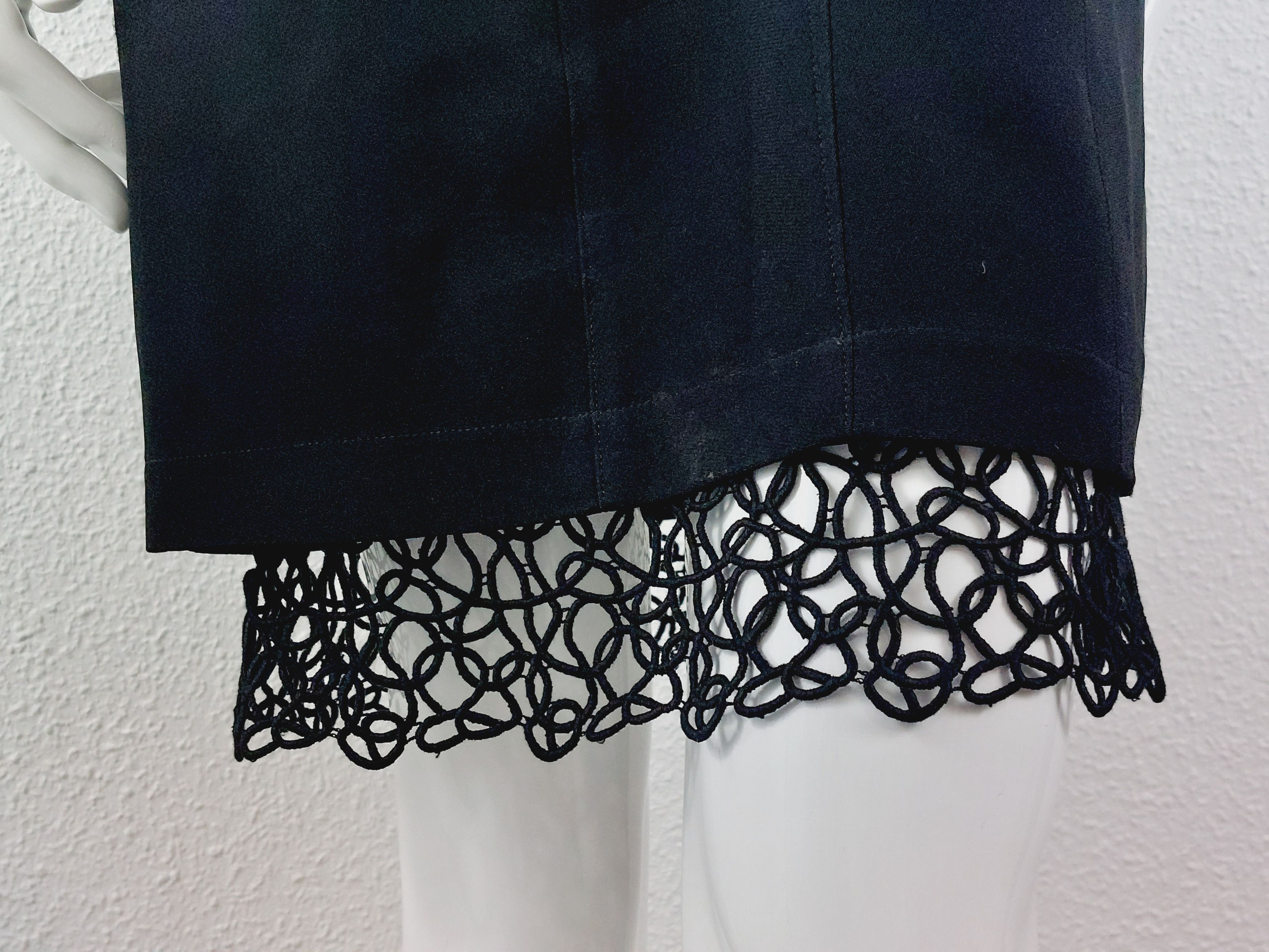 Thierry Mugler Thierry Mugler Archival Black Lace Open Back Cocktail Dress Size S / US 4 / IT 40 - 10 Thumbnail