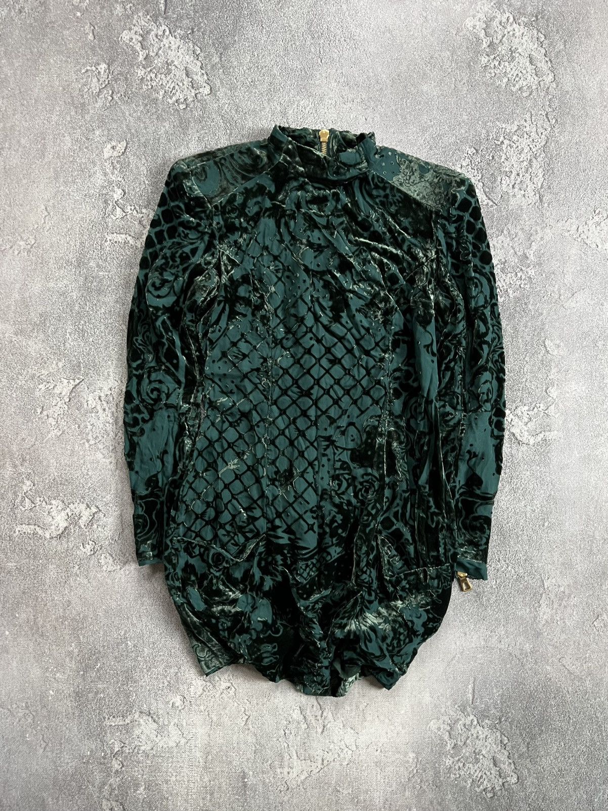blonde woman in green dress Emerald Green Glitter-Print Short Hoco Dress 3281 Emerald / XSmall
