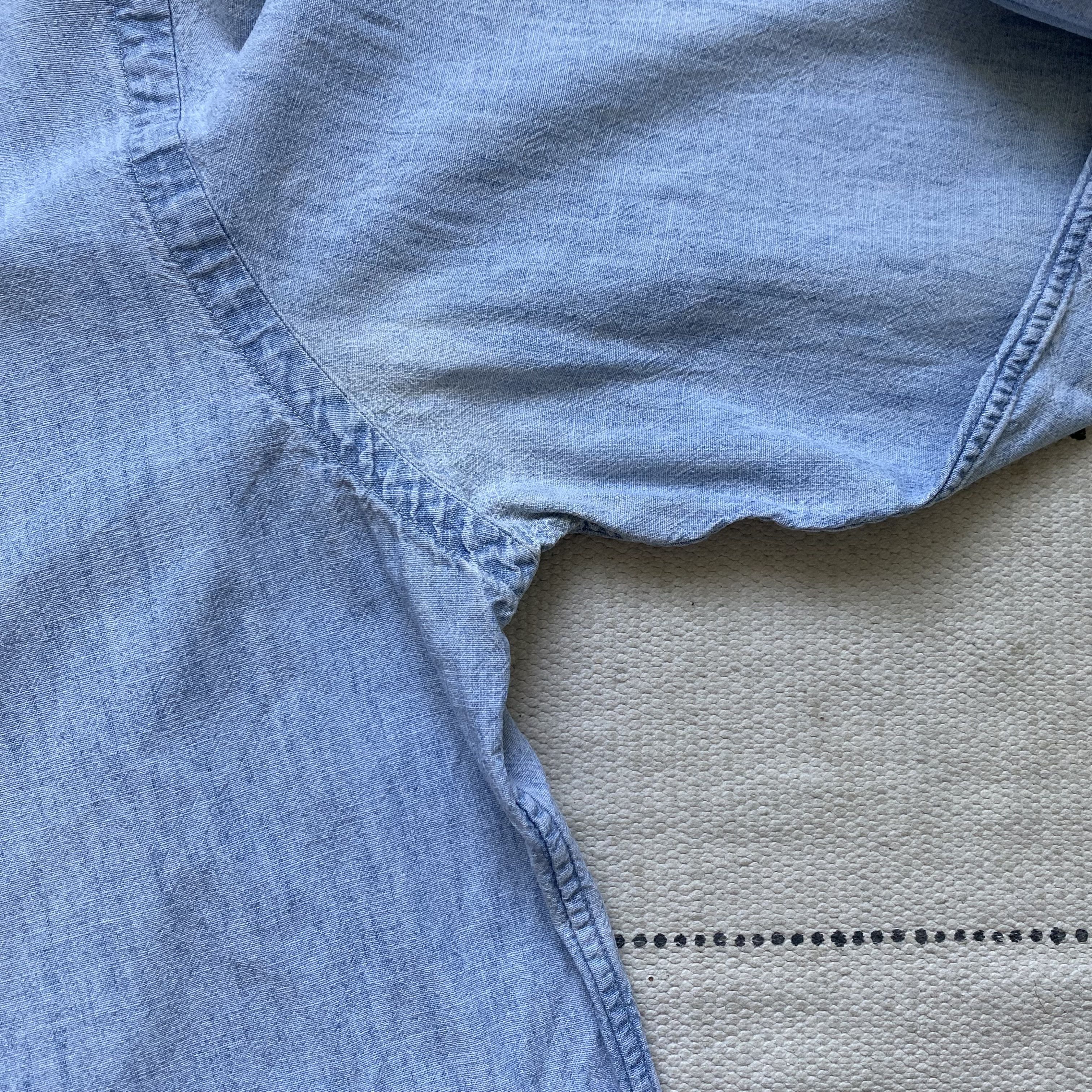 Polo Ralph Lauren 👔 Vintage Polo Ralph Lauren Shirt Faded Denim blue light Size US M / EU 48-50 / 2 - 11 Thumbnail