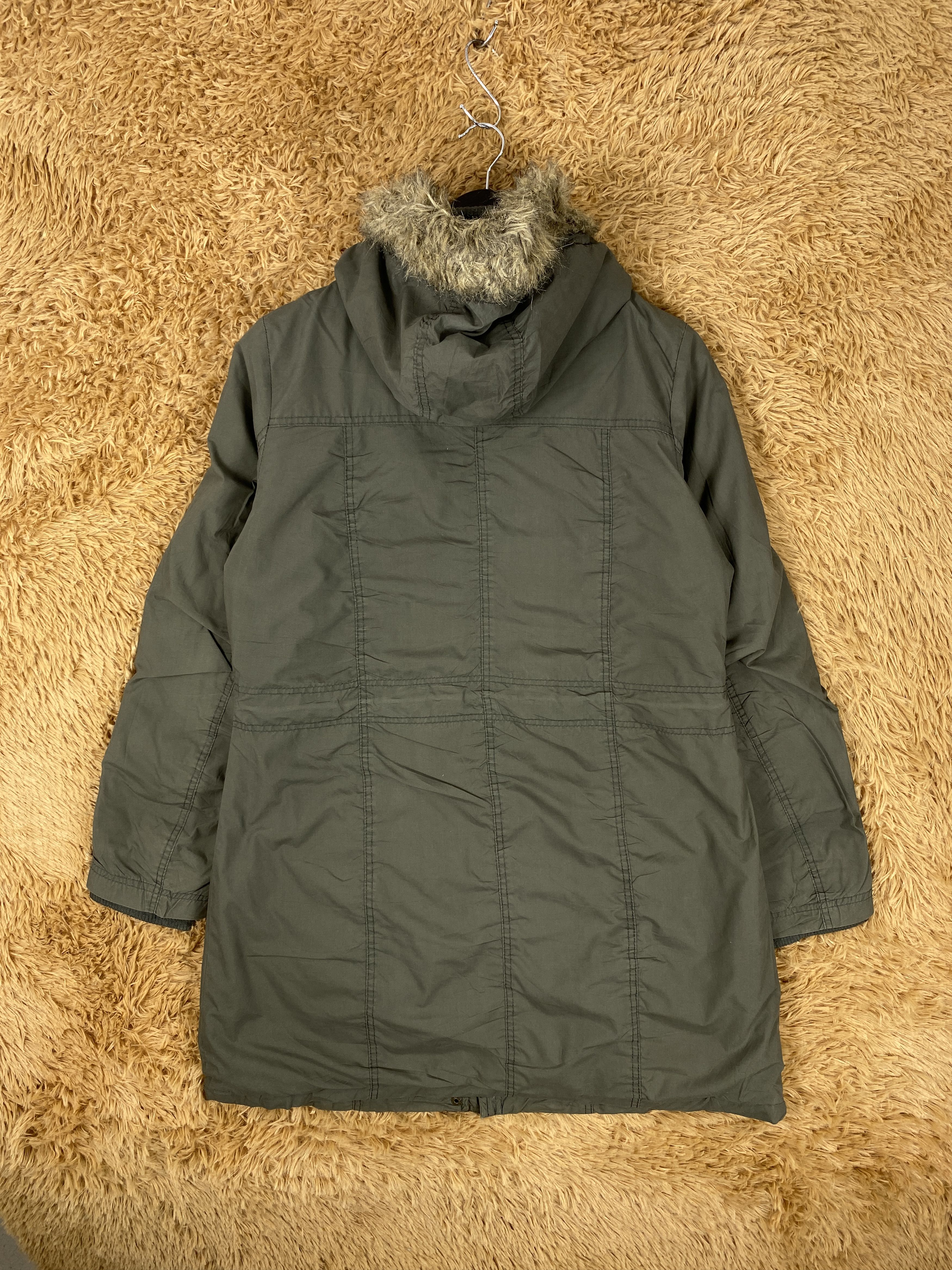 Vintage Natural Works Hoodie Long Jacket J2194