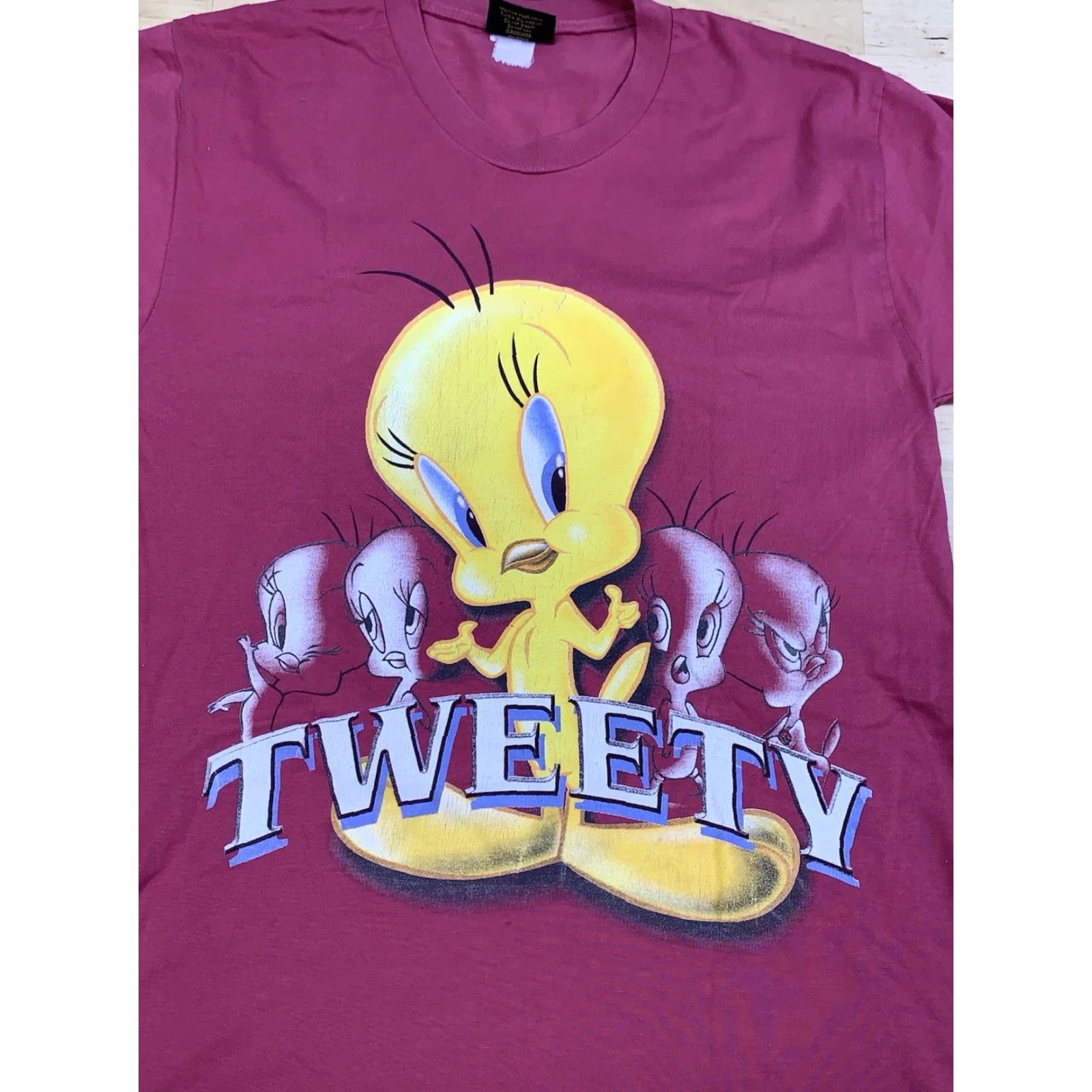 Changes VINTAGE Changes Tweety Bird Shirt Mens M Red 90s Looney Tunes USA 12487 Size US M / EU 48-50 / 2 - 3 Thumbnail