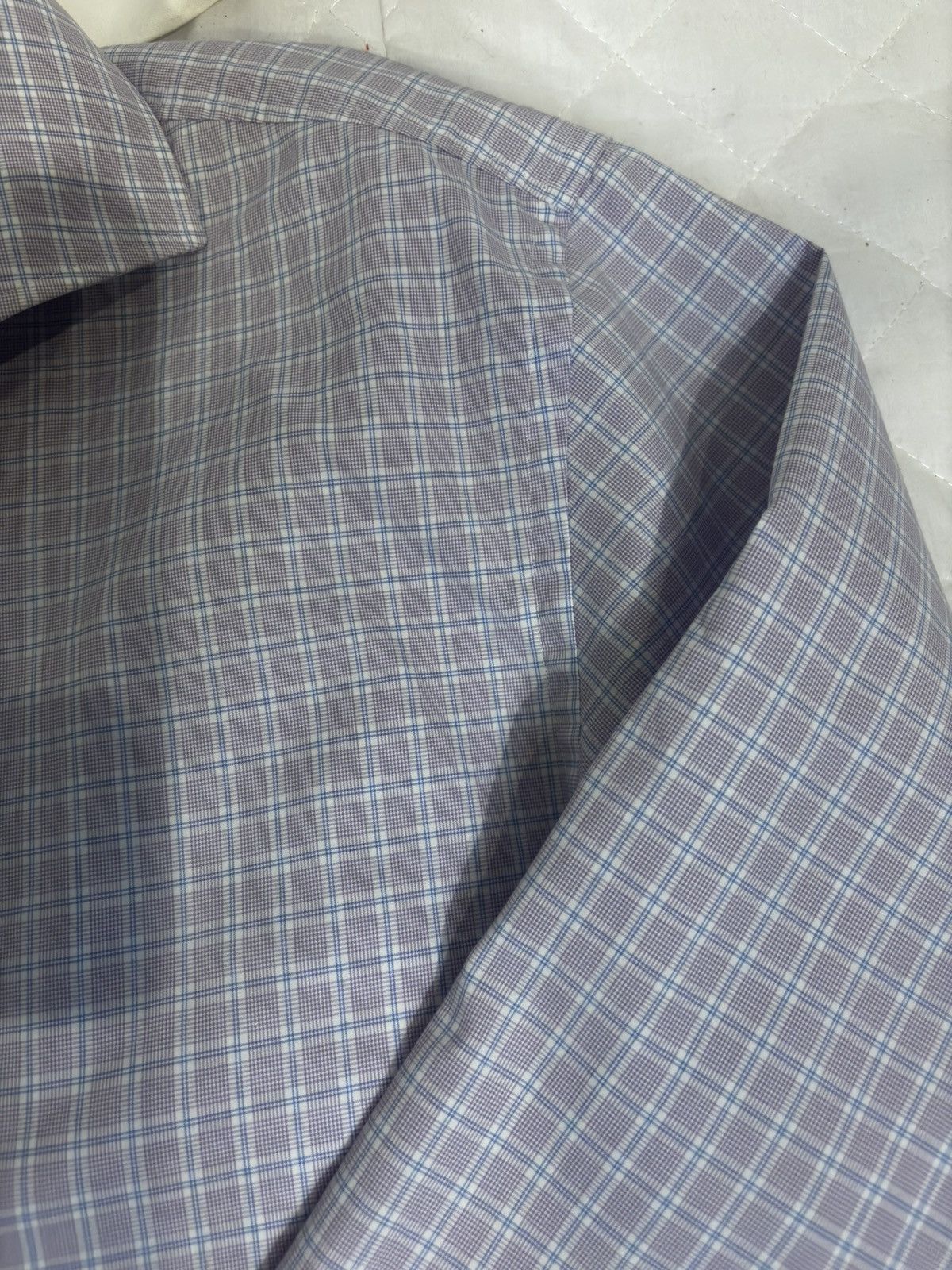 Hugo Boss Purple checked dress Shirt.mt1918 Size US XS / EU 42 / 0 - 5 Thumbnail