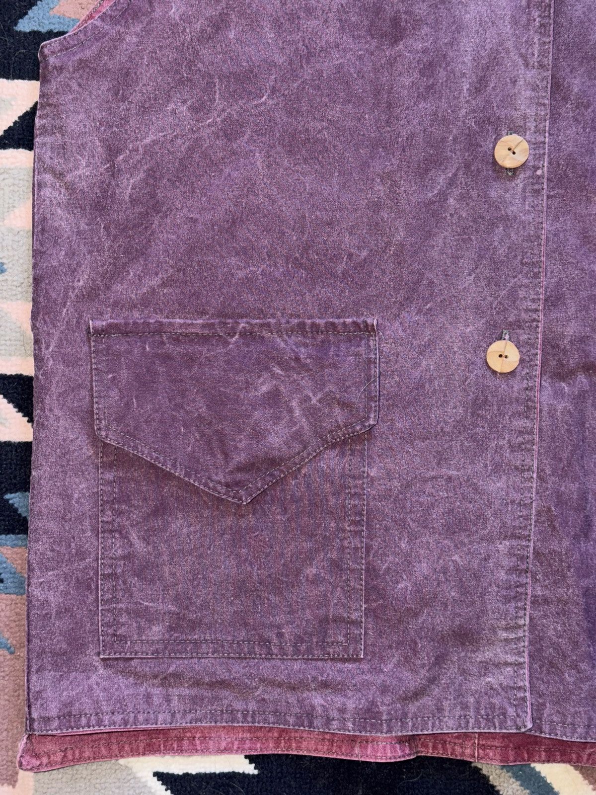 Other Vintage 90s Countryside Pastorale Tapestry Vest Purple Size US M / EU 48-50 / 2 - 7 Thumbnail