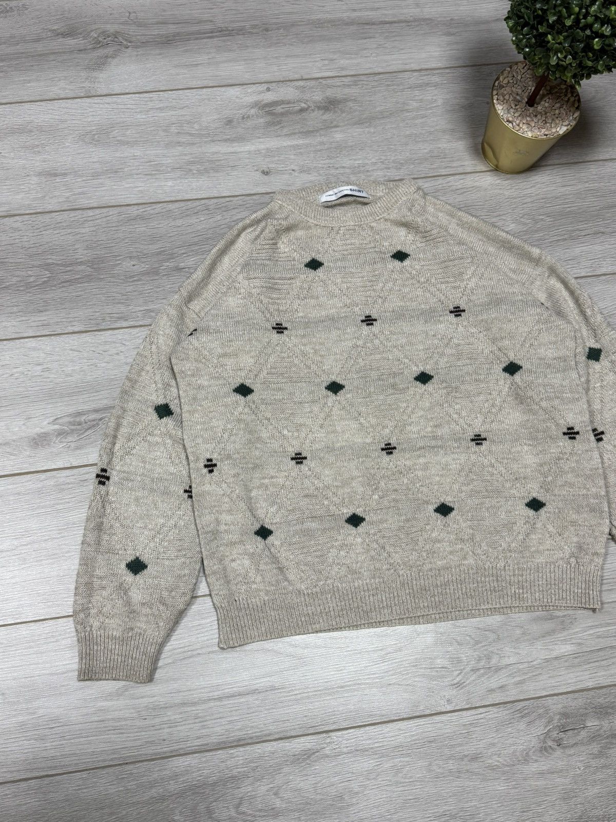 Comme des Garcons SHIRT Comme Des Garçons SHIRT patterns sweater wool Japan Size US XL / EU 56 / 4 - 7 Thumbnail