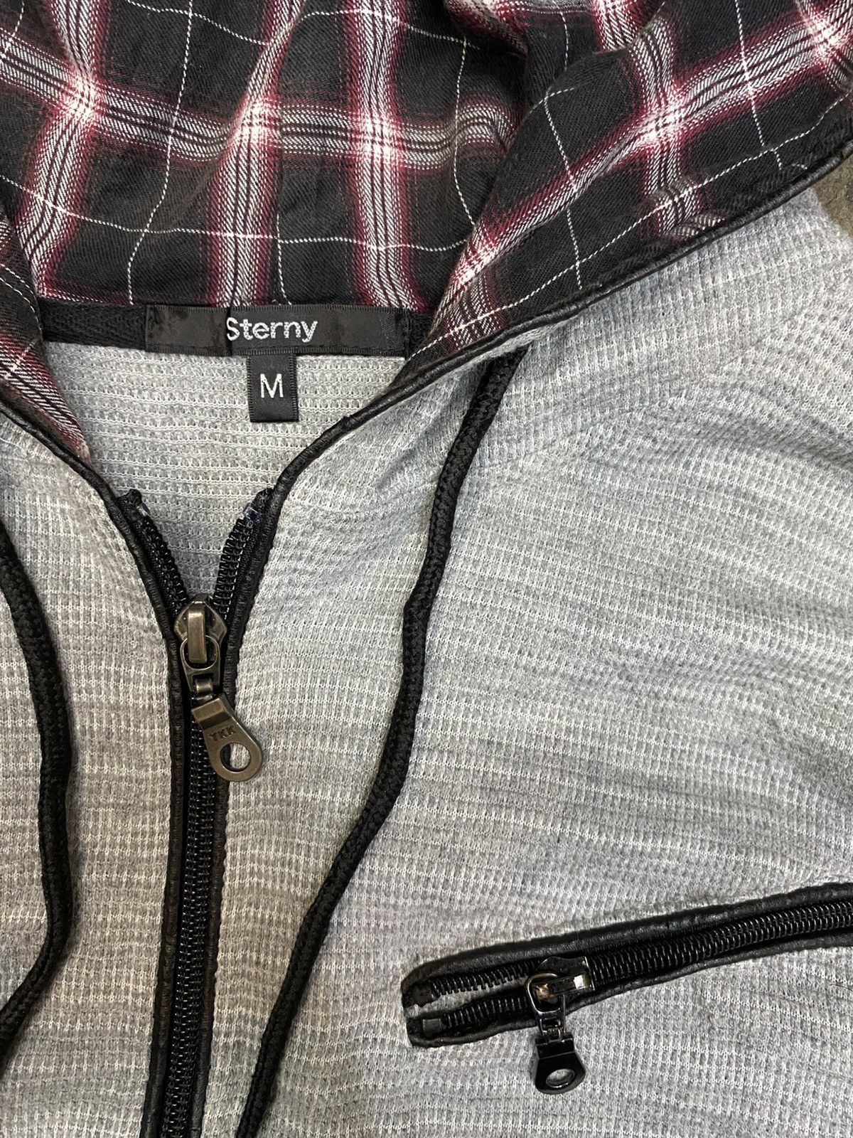 If Six Was Nine × Japanese Brand × Le Grande Bleu (L.G.B.) Sterny tartan leather zip hoodie Size US M / EU 48-50 / 2 - 4 Thumbnail