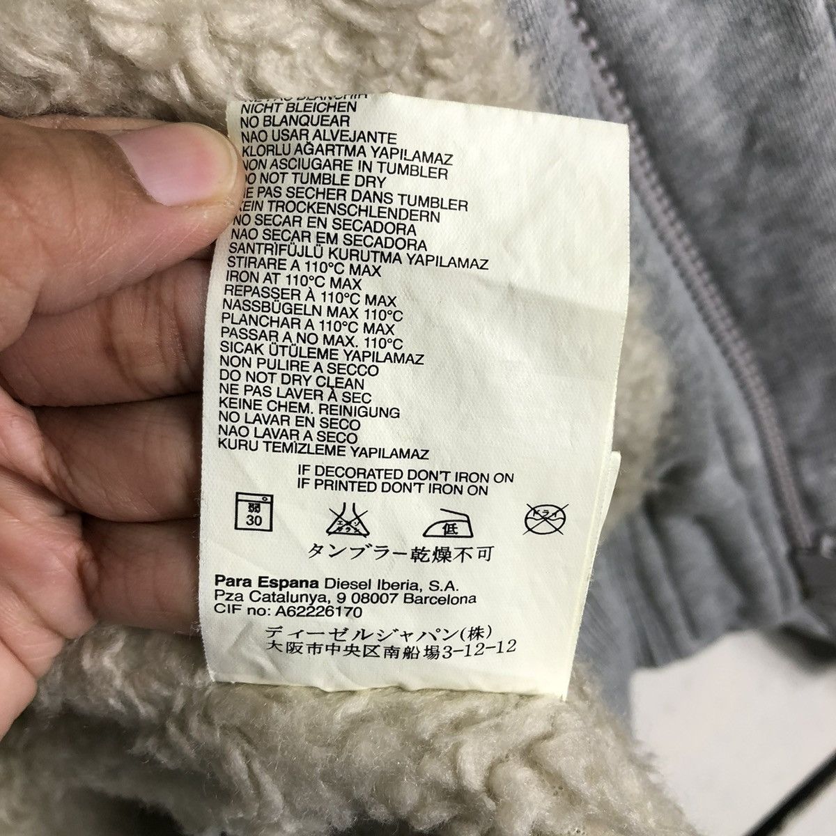 Diesel 🔥VINTAGE BIKER HOODIE JACKET DIESEL BONDAGE DESIGN Size US L / EU 52-54 / 3 - 25 Thumbnail