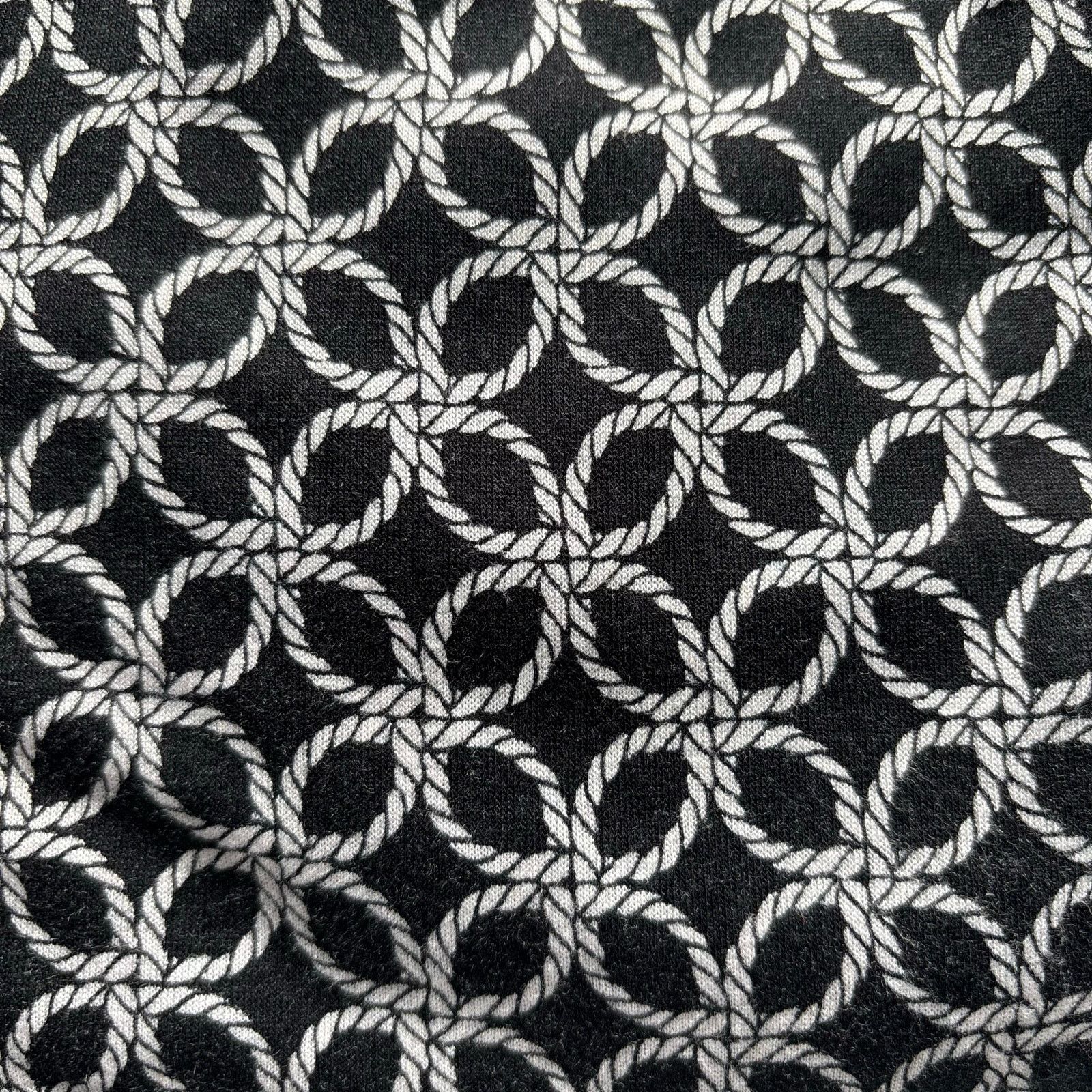 Michael Kors MICHAEL Michael Kors Black Blouse White Rope Design Size 1X Size XXL / US 16-18 / IT 52-54 - 10 Thumbnail