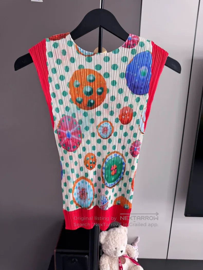 Issey Miyake Issey Miyake Polka Dot Donut Sleeveless Top Size XL / US 12-14 / IT 48-50 - 2 Thumbnail