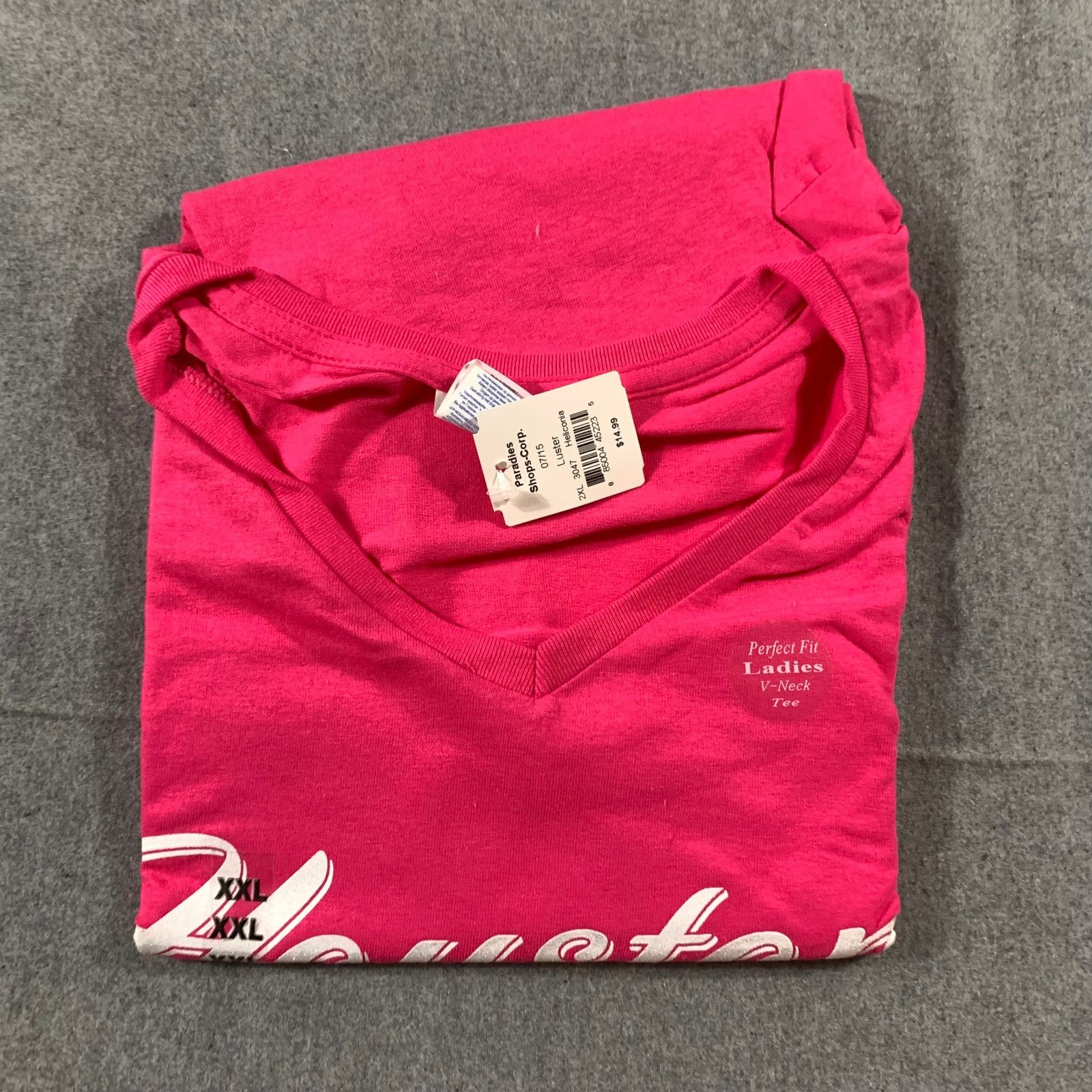 Gildan Houston Pink Shirt Women 2XL Casual T Shirt Ladies Size XXL / US 16-18 / IT 52-54 - 4 Thumbnail