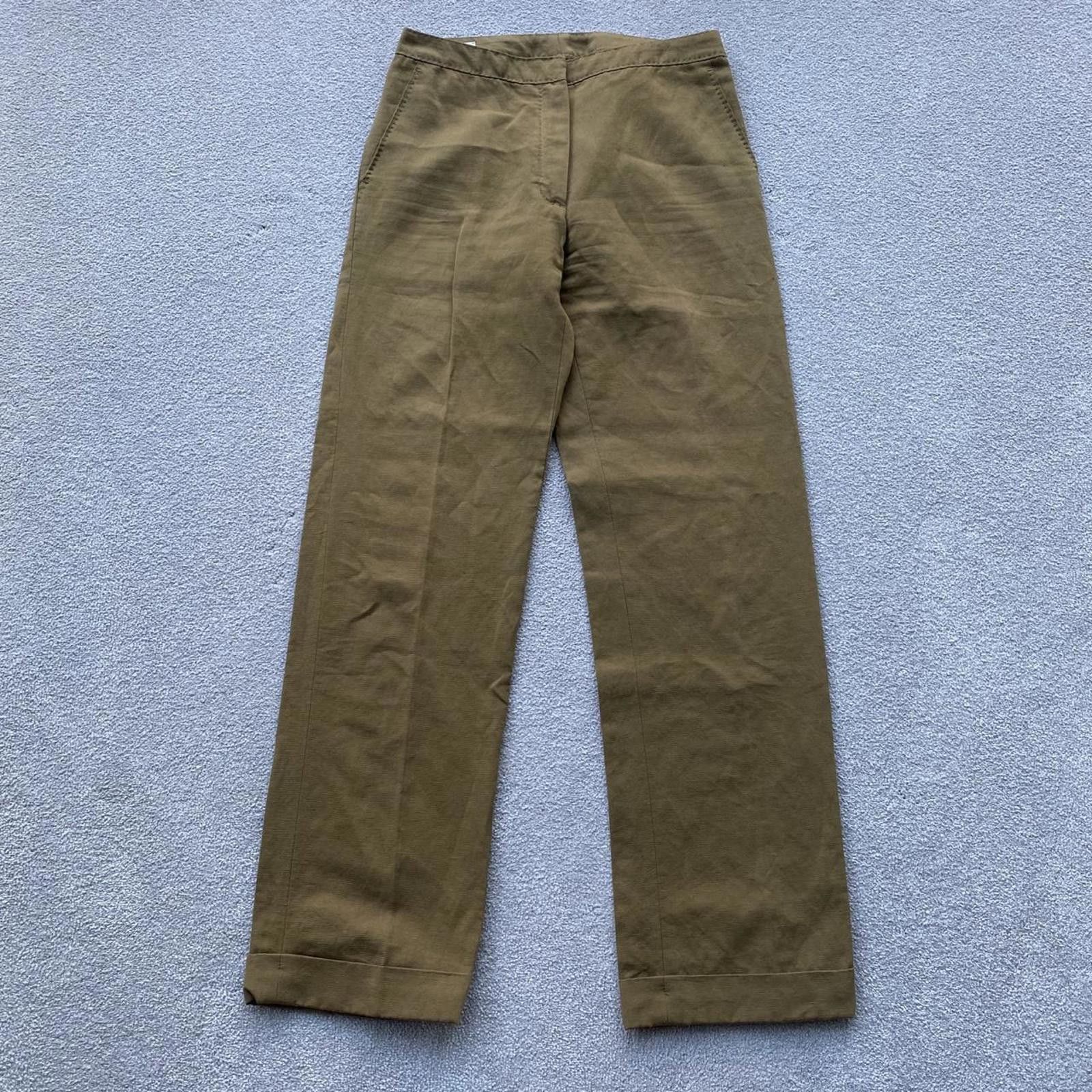Dries Van Noten Dries Van Noten Women’s Cotton Linen Cuffed Trousers Size 24" / US 00 / IT 34 - 1 Thumbnail