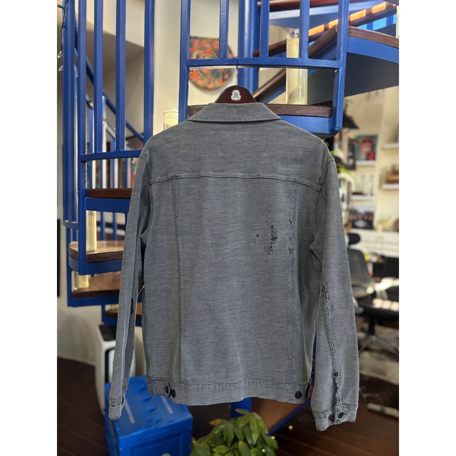 JUNK de LUXE Junk de Luxe Grey Distressed Jacket (XL) Size US XL / EU 56 / 4 - 2 Thumbnail