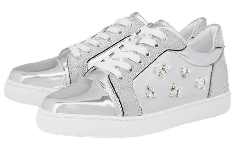 Christian Louboutin os11x0526 Fun Vieira Sneakers in Silver Size US 7 / IT 37 - 2 Thumbnail