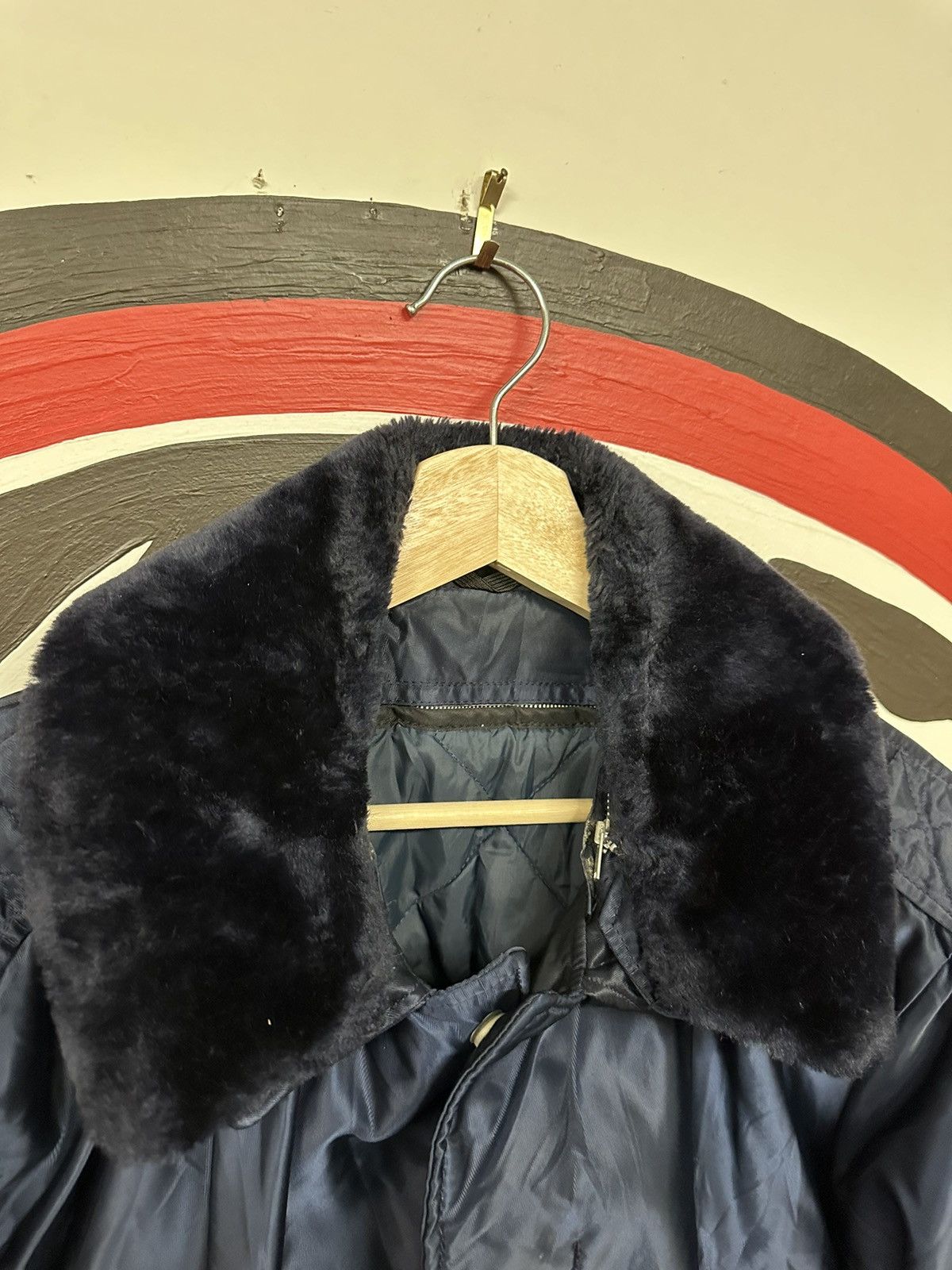 Vintage Vintage 70s Eureka Blue Fur Military Bomber Jacket Size US M / EU 48-50 / 2 - 8 Thumbnail