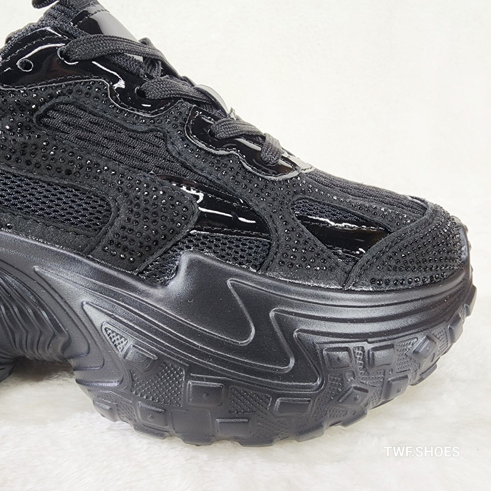 Other Cush Sparkle Sport Rhinestone Comfy Platform Light Weight Sn Size US 7 / IT 37 - 3 Thumbnail