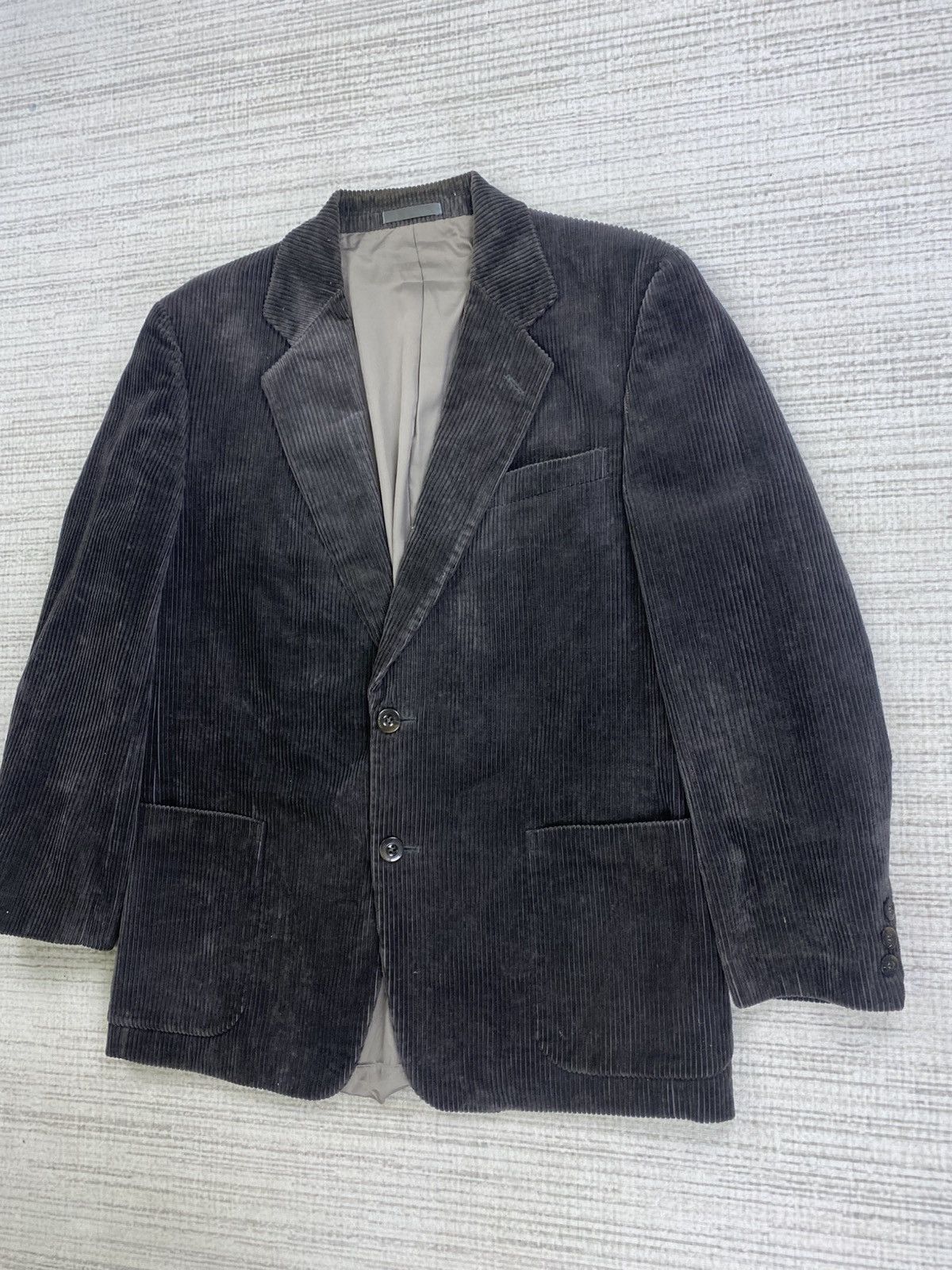 Burberry × Vintage Vtg 90s Burberrys London Corduroy Blazer Jacket Size US M / EU 48-50 / 2 - 4 Thumbnail